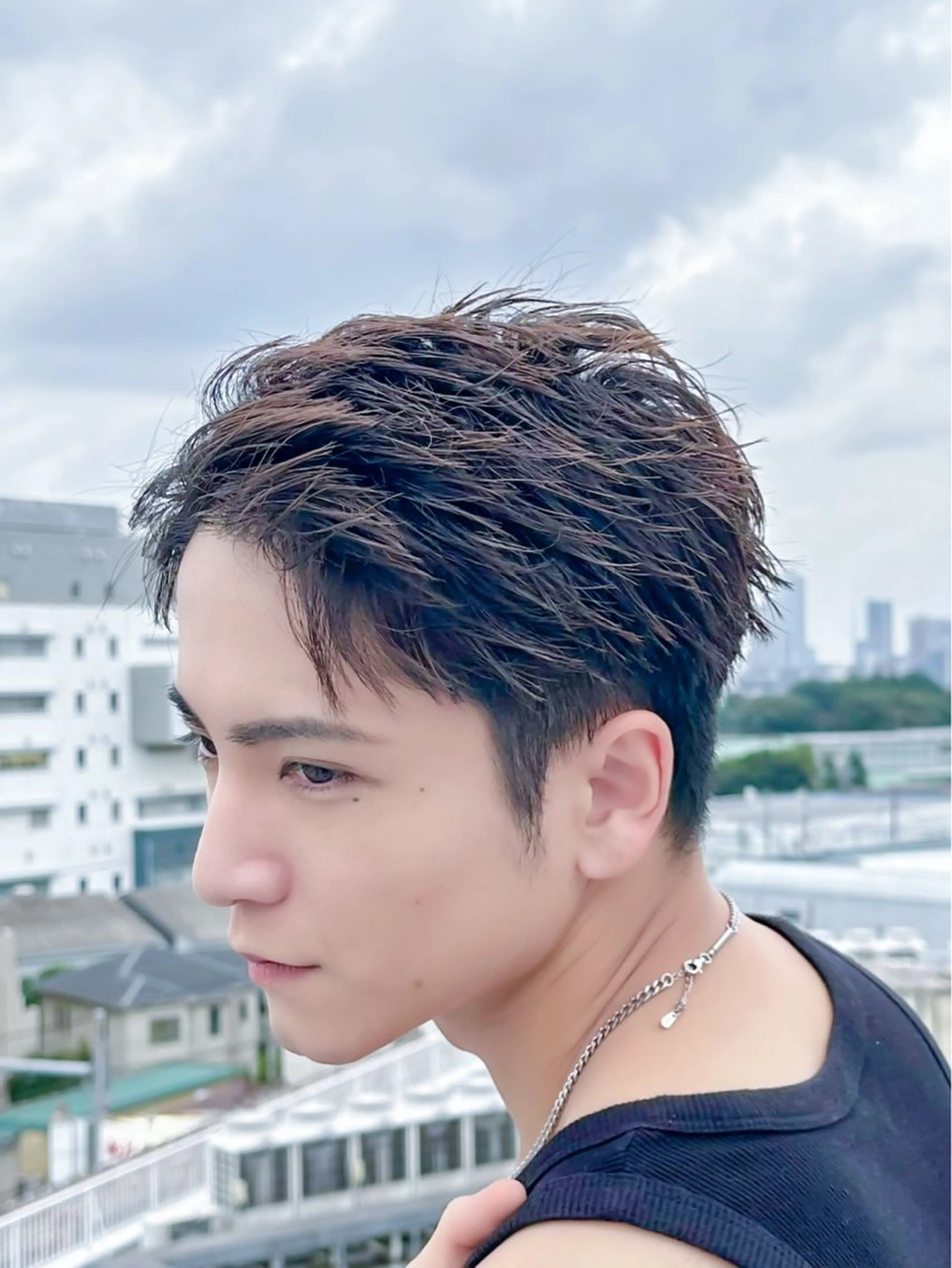 ショート パーマ メンズ ツーブロック ショートヘア カット スパイキーショート パーマ🔥ritaのヘアスタイル