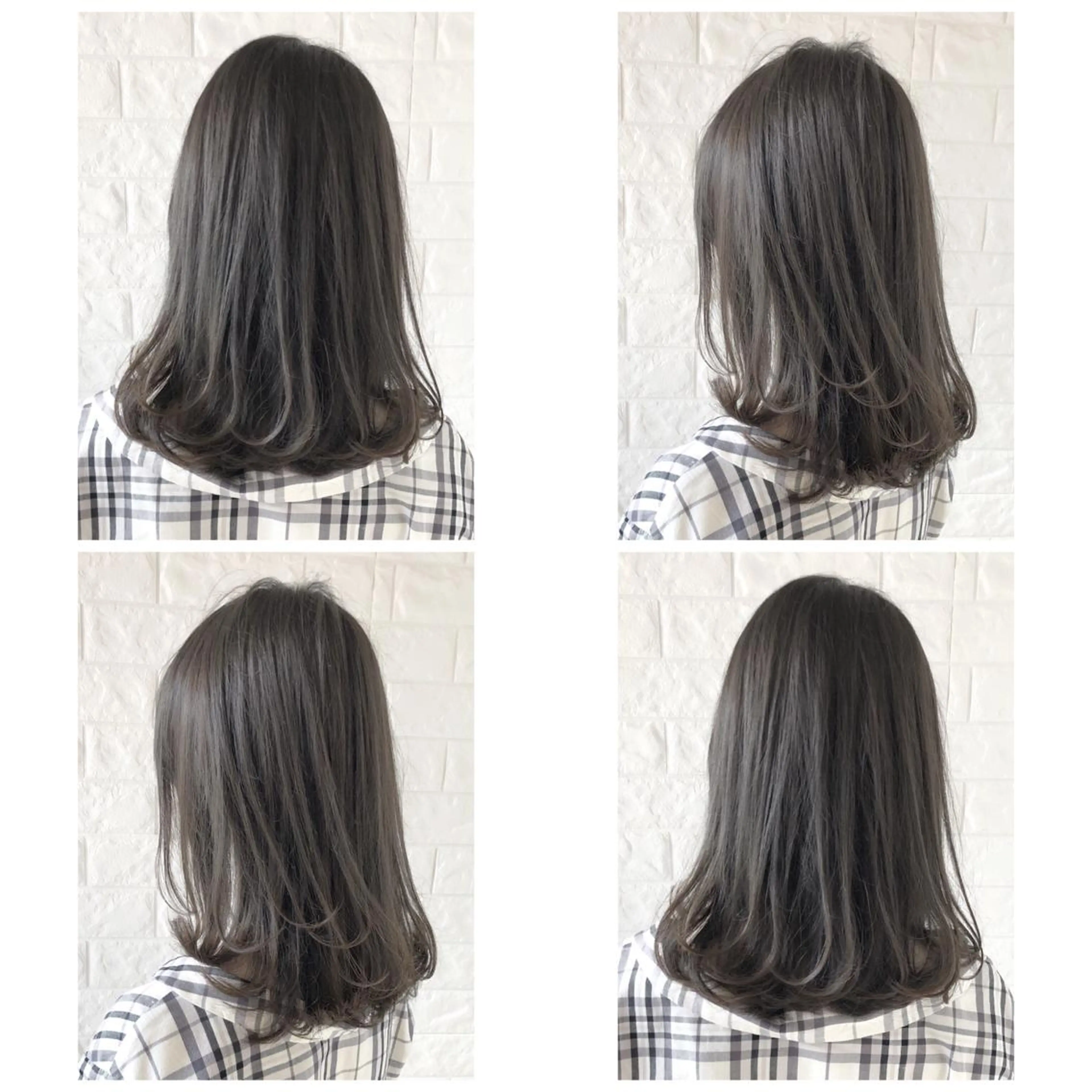 ミディアム カラー アッシュ 透明感カラー イルミナカラー オレンジ トリートメント カット ヘアカラー パーマ トリートメント ヘッドスパ KIZU 髪質改善 オカルト怪談のヘアスタイル