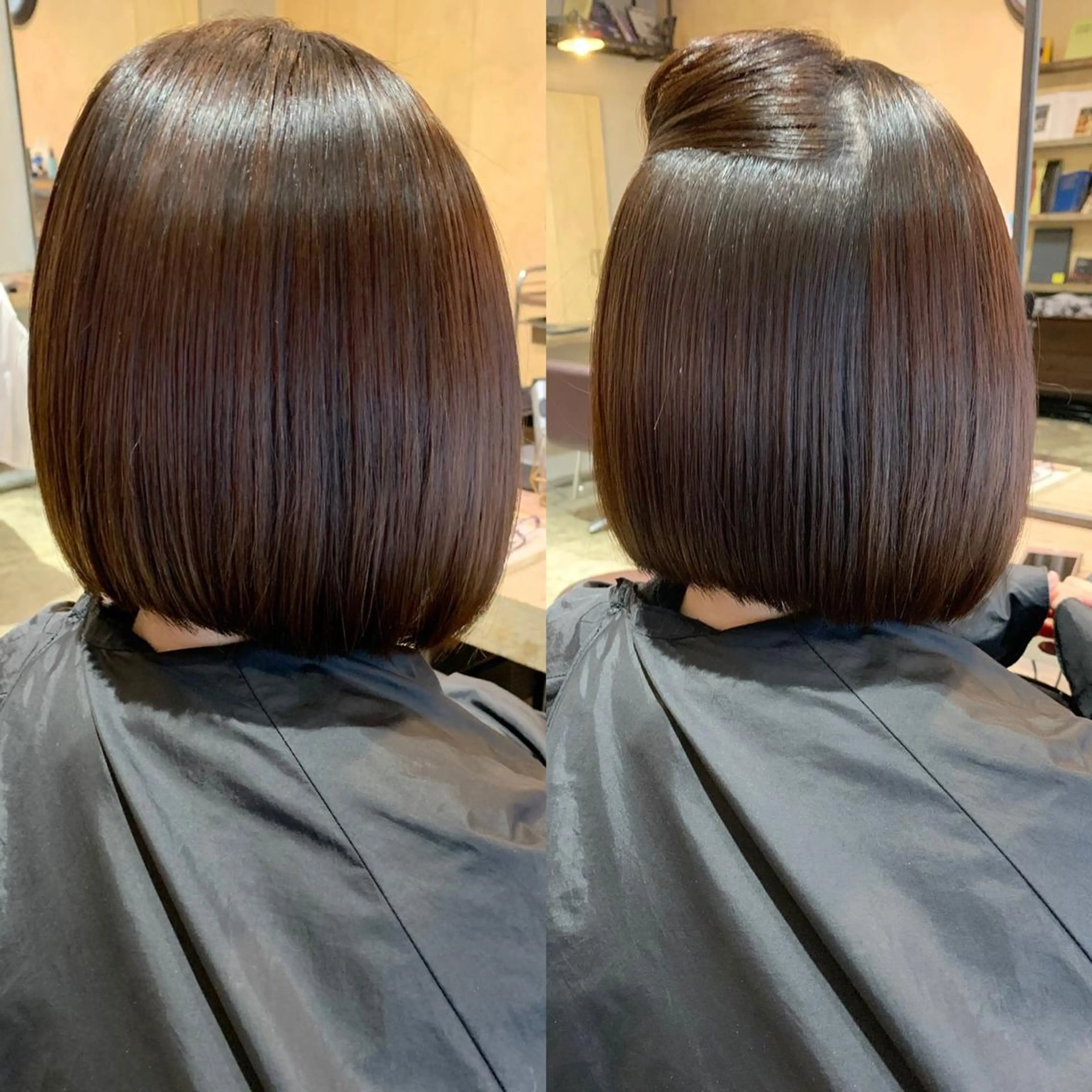 【✨ボブ限定メニュー】カット+艶髪縮毛矯正+髪質改善トリートメントの写真