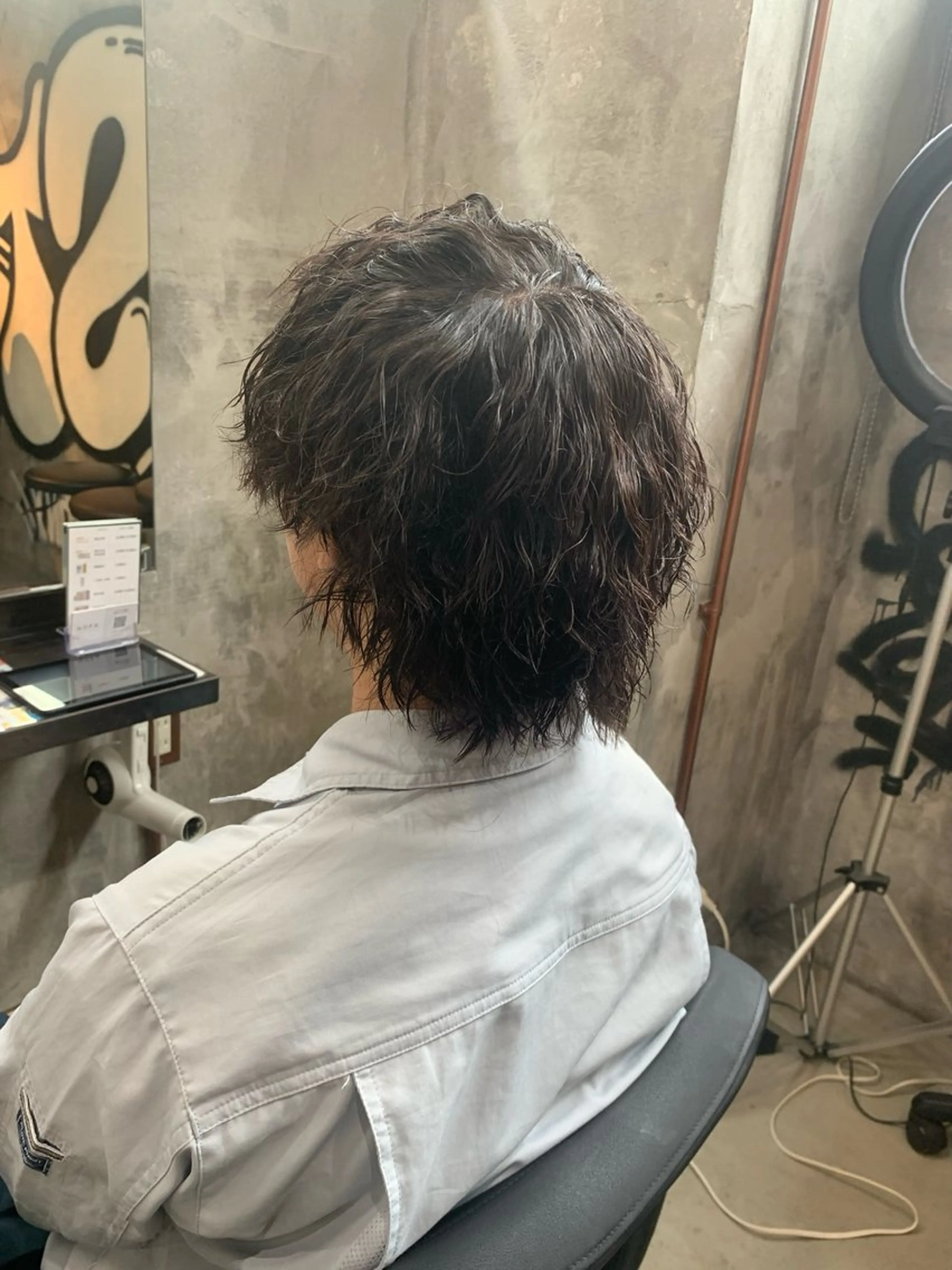 パーマ メンズ メンズパーマ ツイストスパイラルパーマ メンズウルフカット ウルフカット スパイラルパーマ カット パーマ ⚡️メンズパーマ特化 mens支持◎/忠地のヘアスタイル