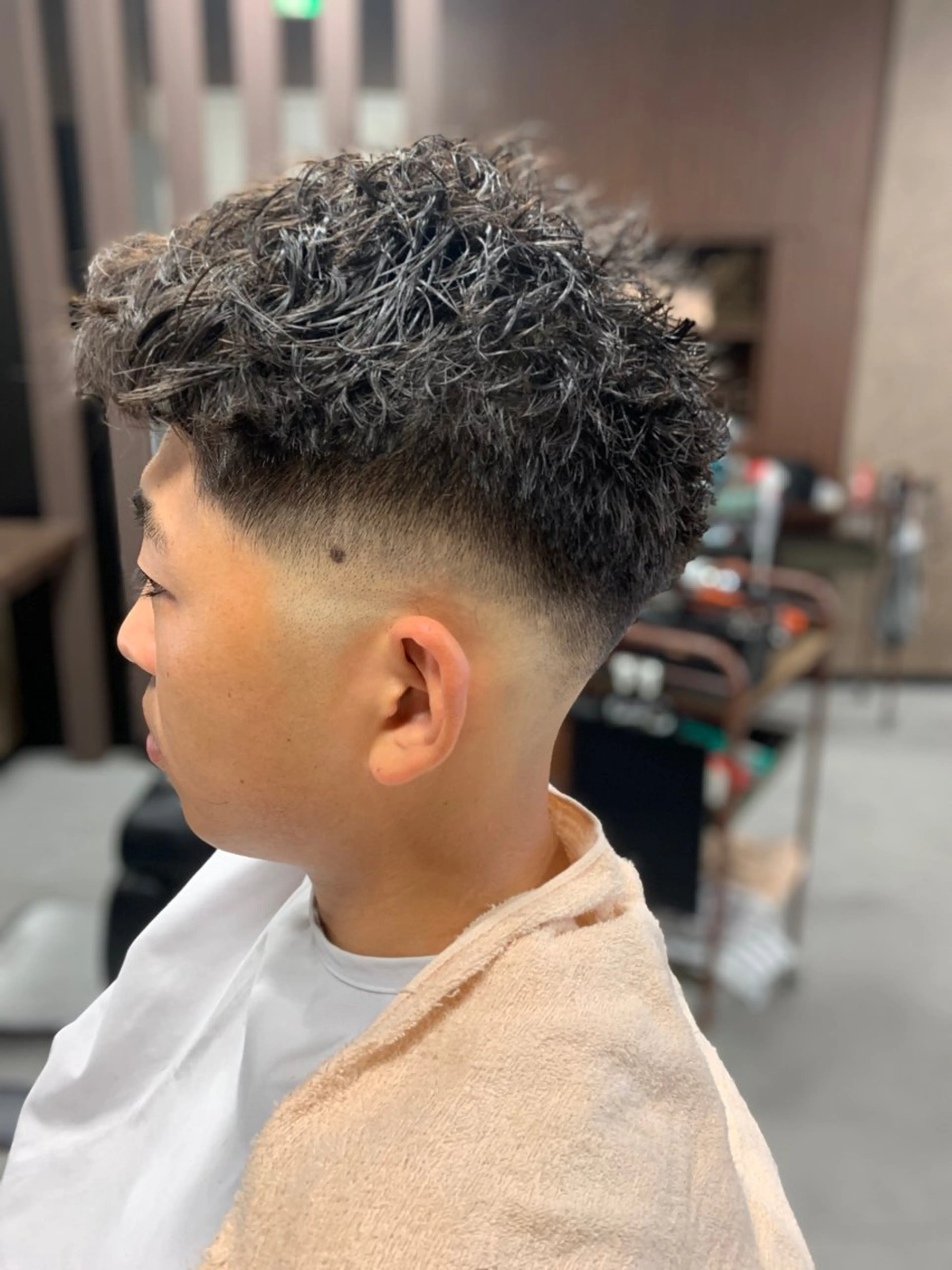 メンズ バーバーショップ涼桜新町店所属・田中大 パーマ/メンズカットのヘアスタイル