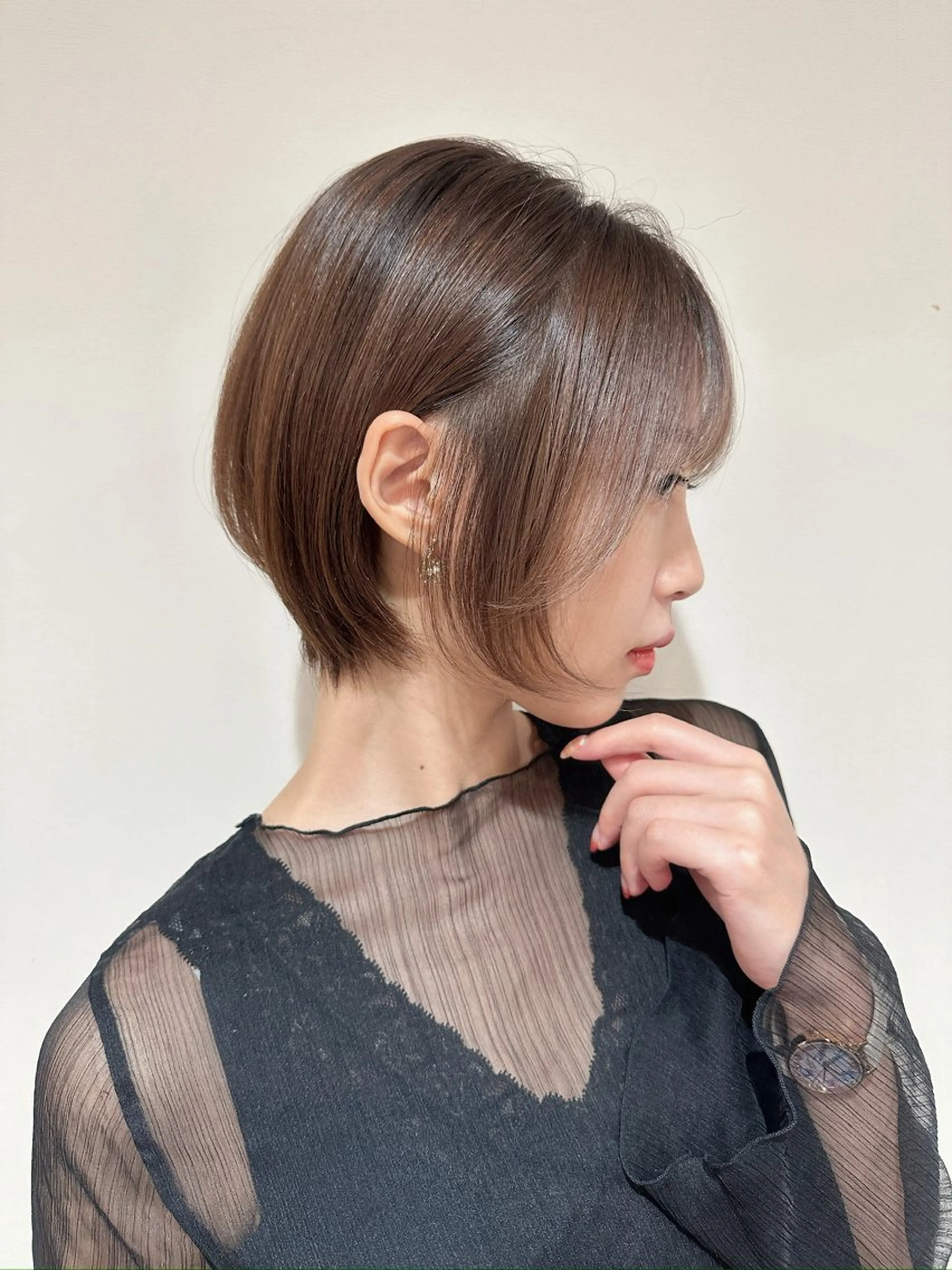 ショート カラー カット トリートメント 縮毛矯正/ショート/ ボブ/石橋代智のヘアスタイル