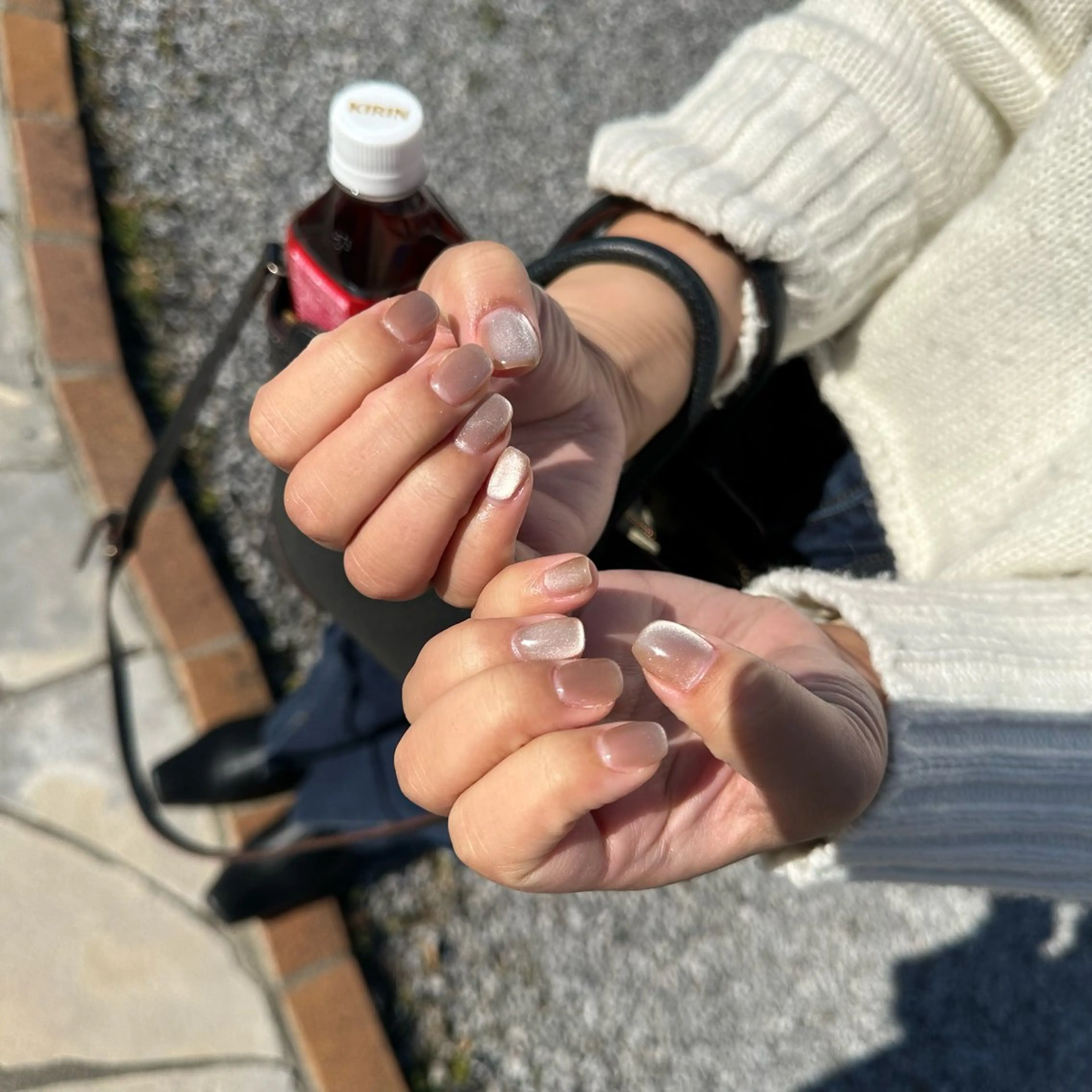 ネイル 氷ネイル・うるうるネイル キラキラネイル マグネットネイル ハンドネイル nailsalon soie所属・soie/ YAEのネイルデザイン