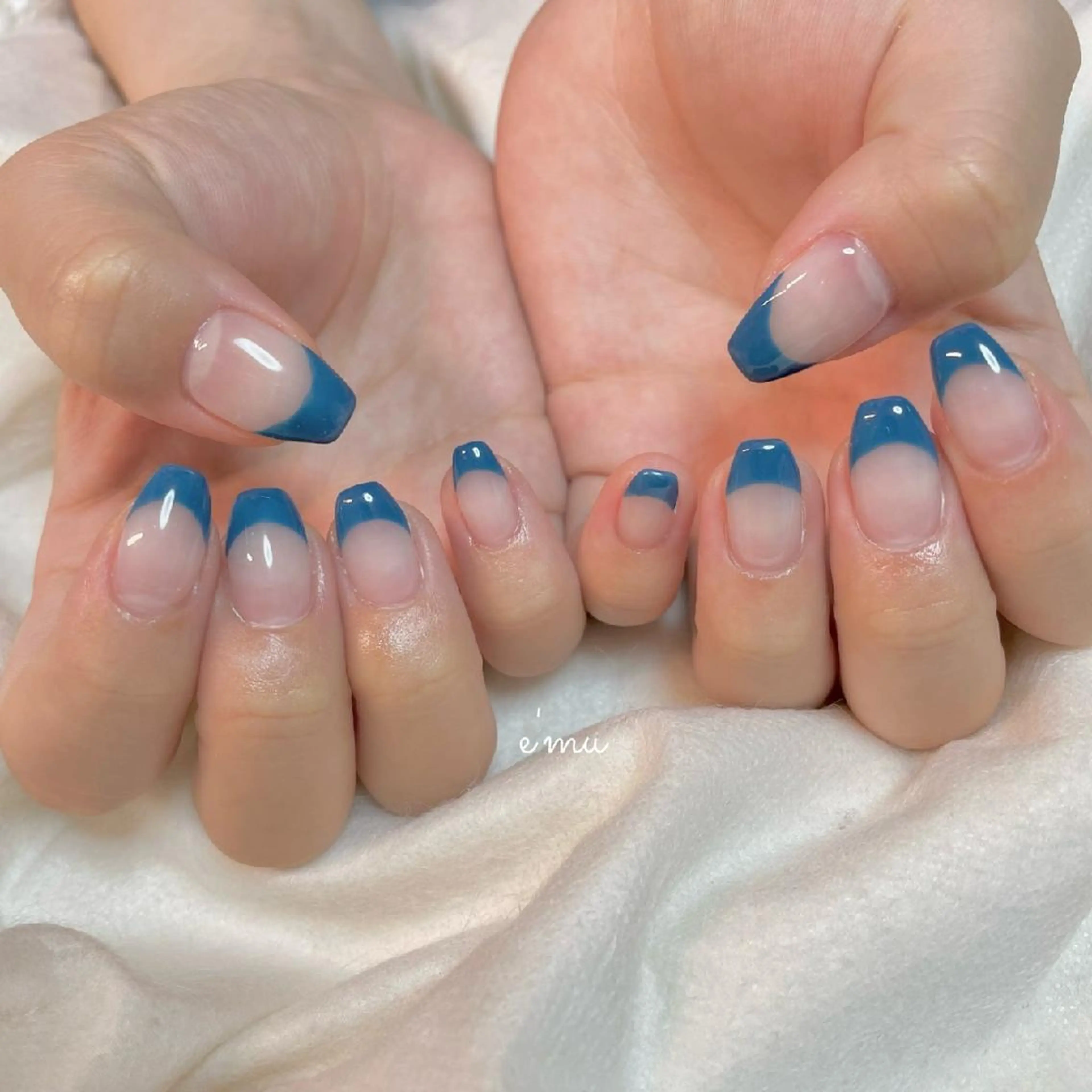 ネイル フレンチネイル ハンドネイル nail salon e'mu💐のネイルデザイン