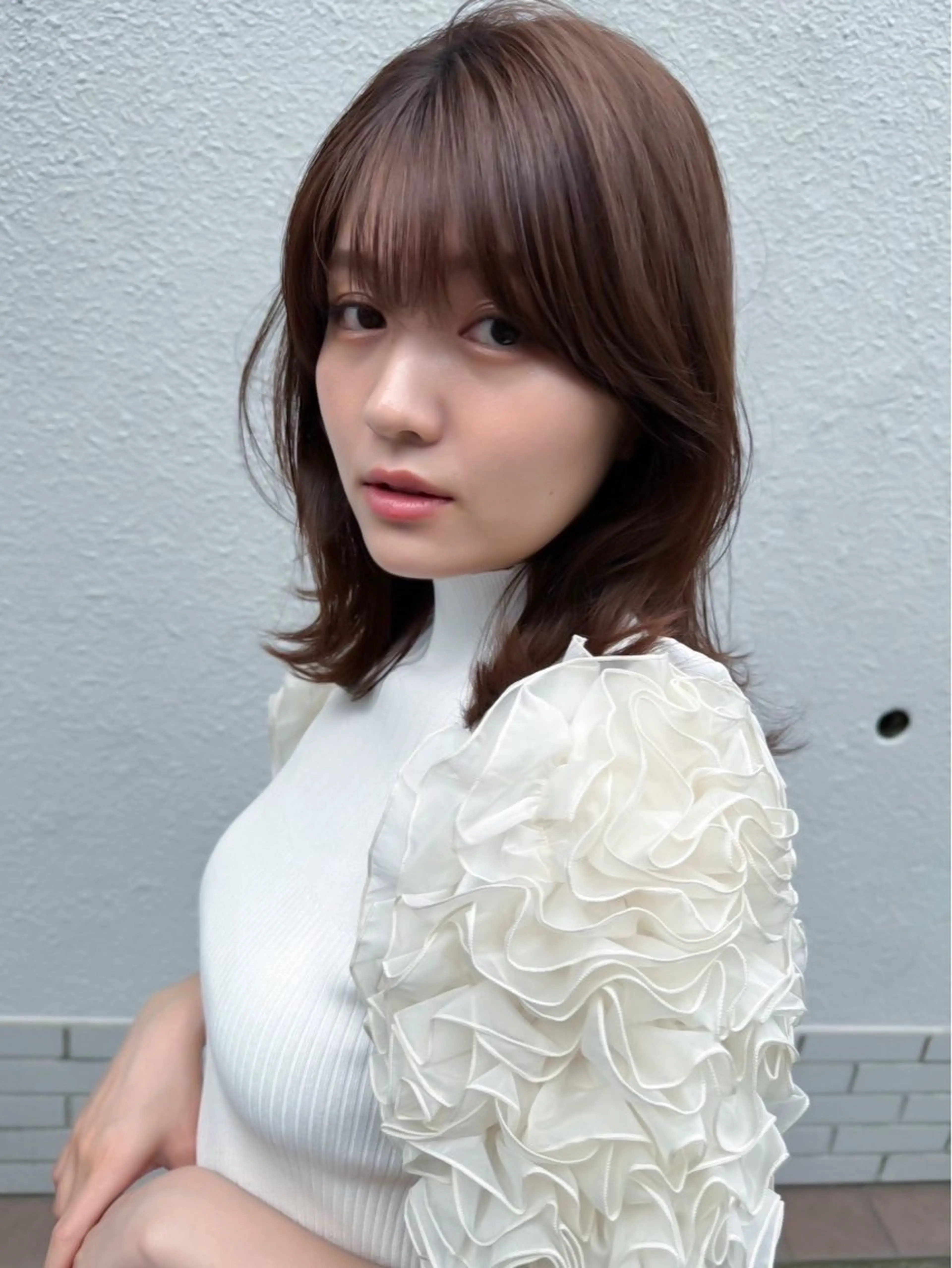 ミディアム くびれヘア カット 似合わせモテヘア Akari🦢🖤のヘアスタイル