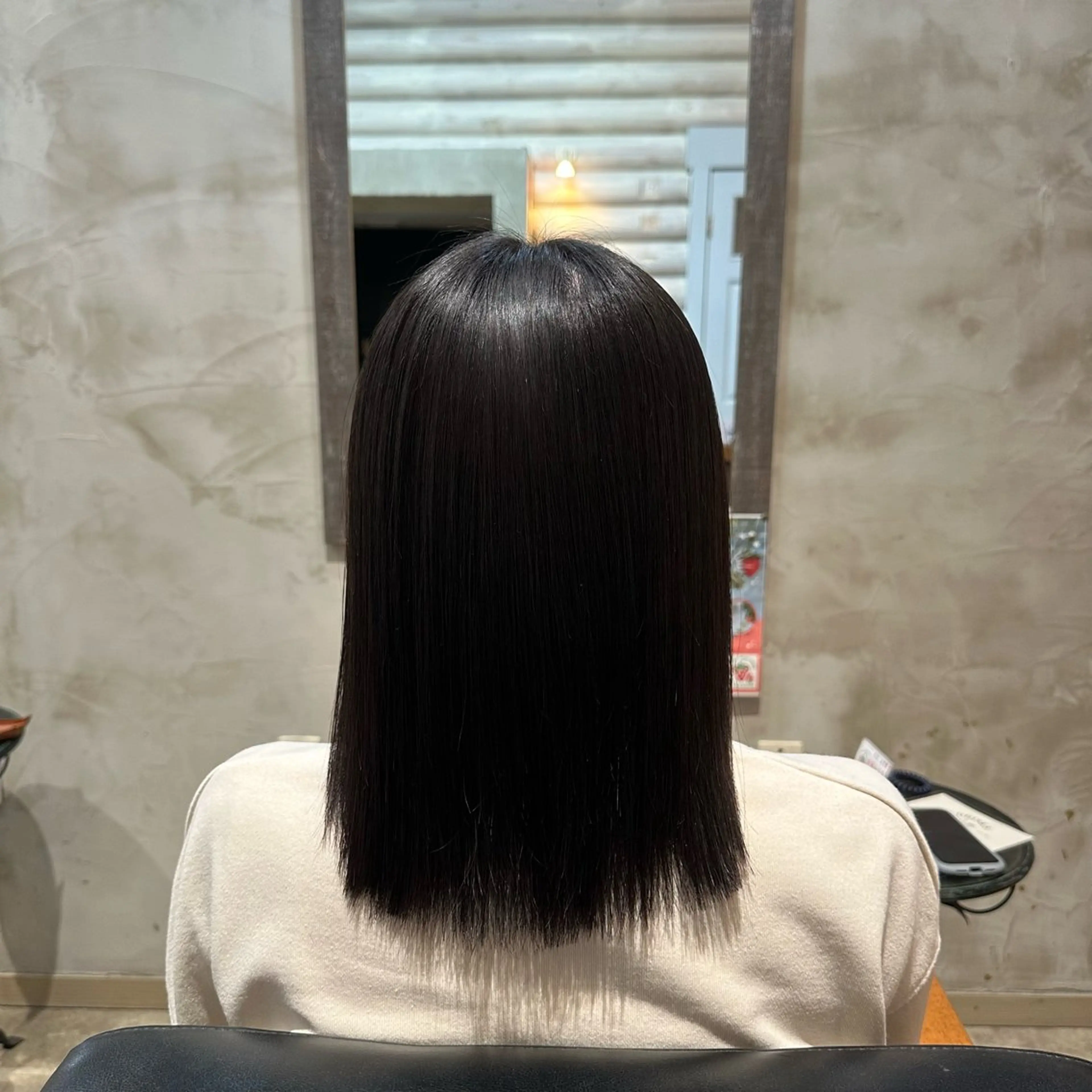 セミロング 縮毛矯正 カット 縮毛矯正 トリートメント 辻 里奈のヘアスタイル