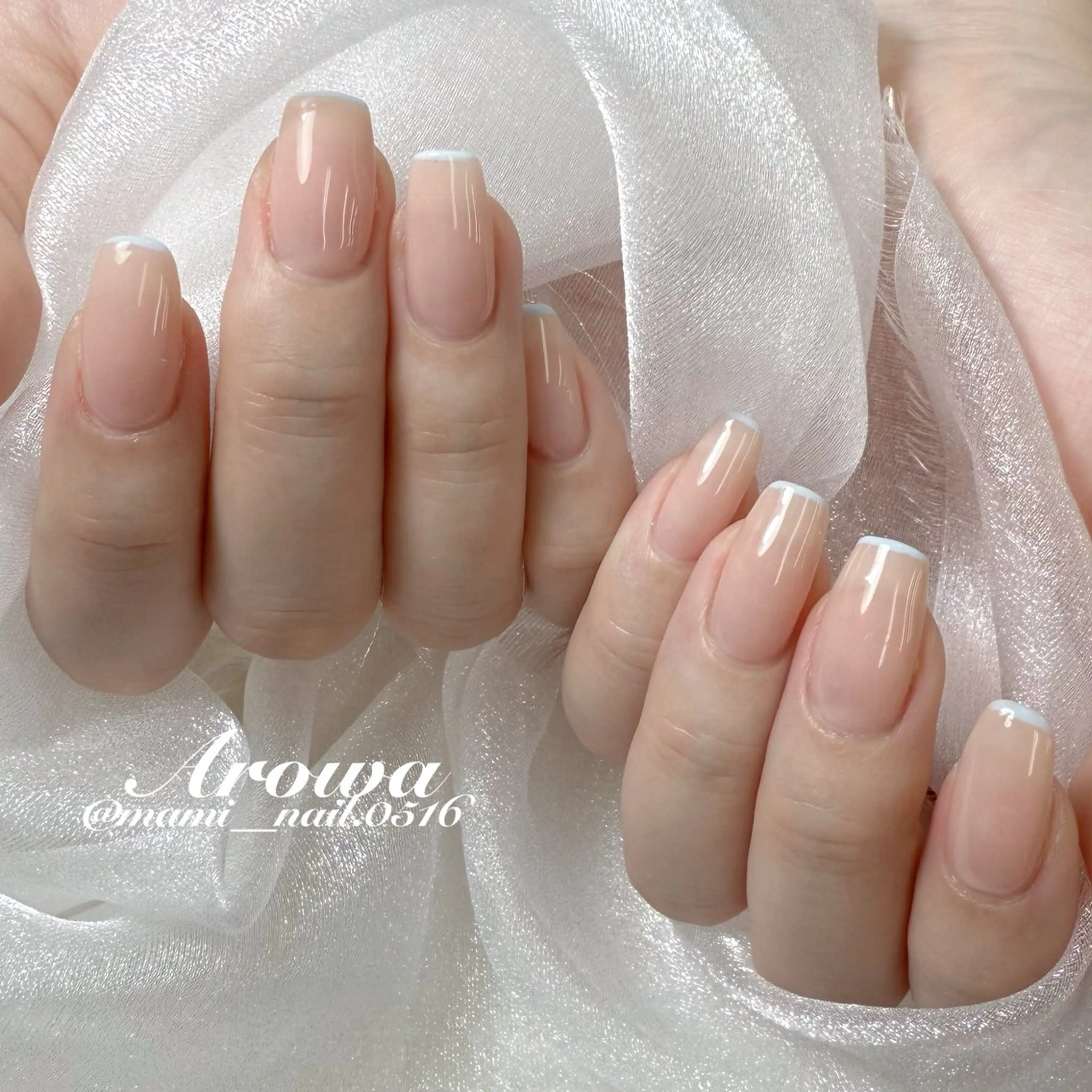 ネイル フレンチネイル ハンドネイル Arowa まみのネイルデザイン