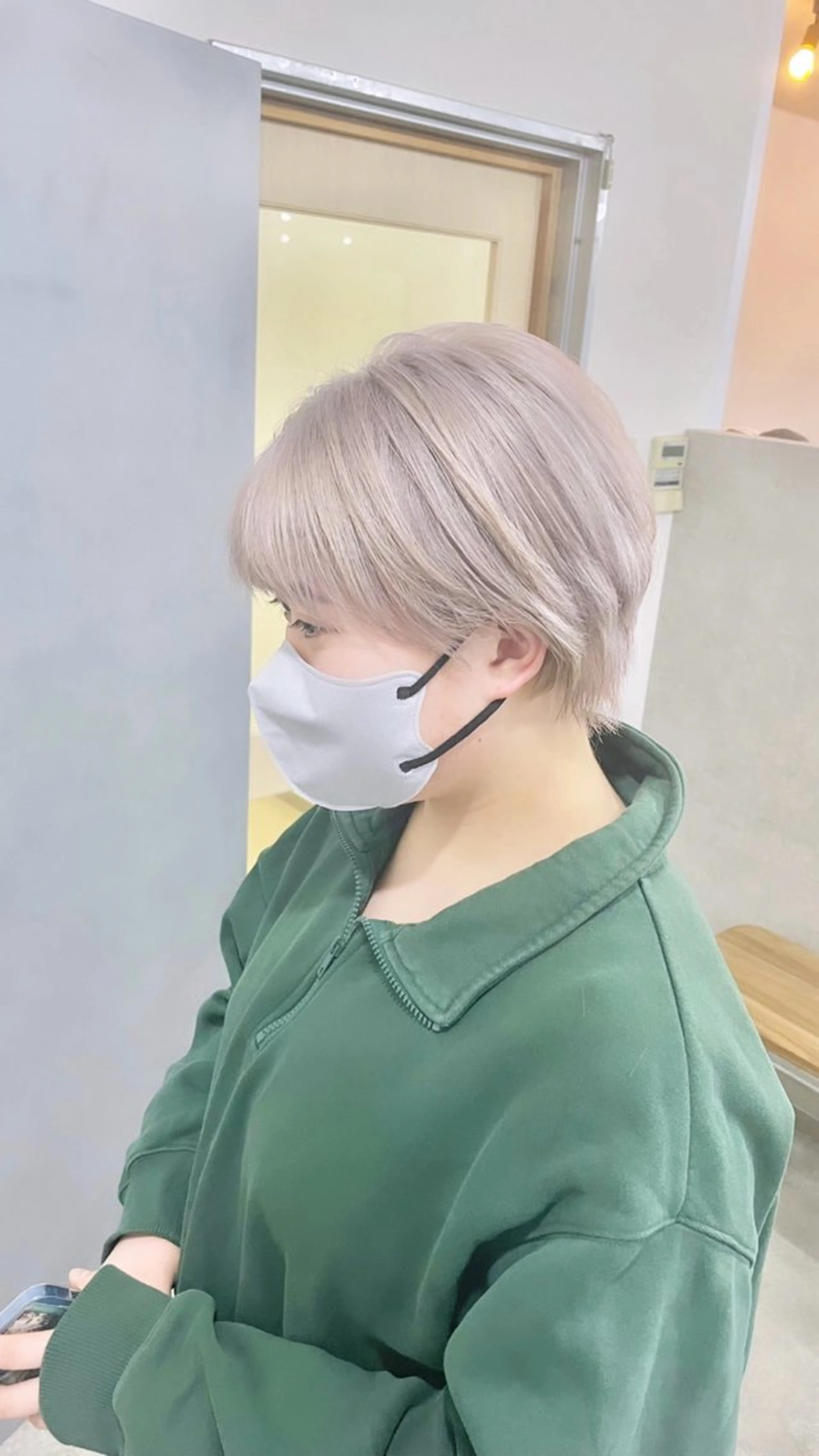 ショート カラー パーマ ヘアアレンジ メンズ ショートボブ メンズバレイヤージュ メンズブリーチ メンズハイライト メンズハイトーン eir心斎橋店所属・心斎橋/ハイトーン/ RENのヘアスタイル