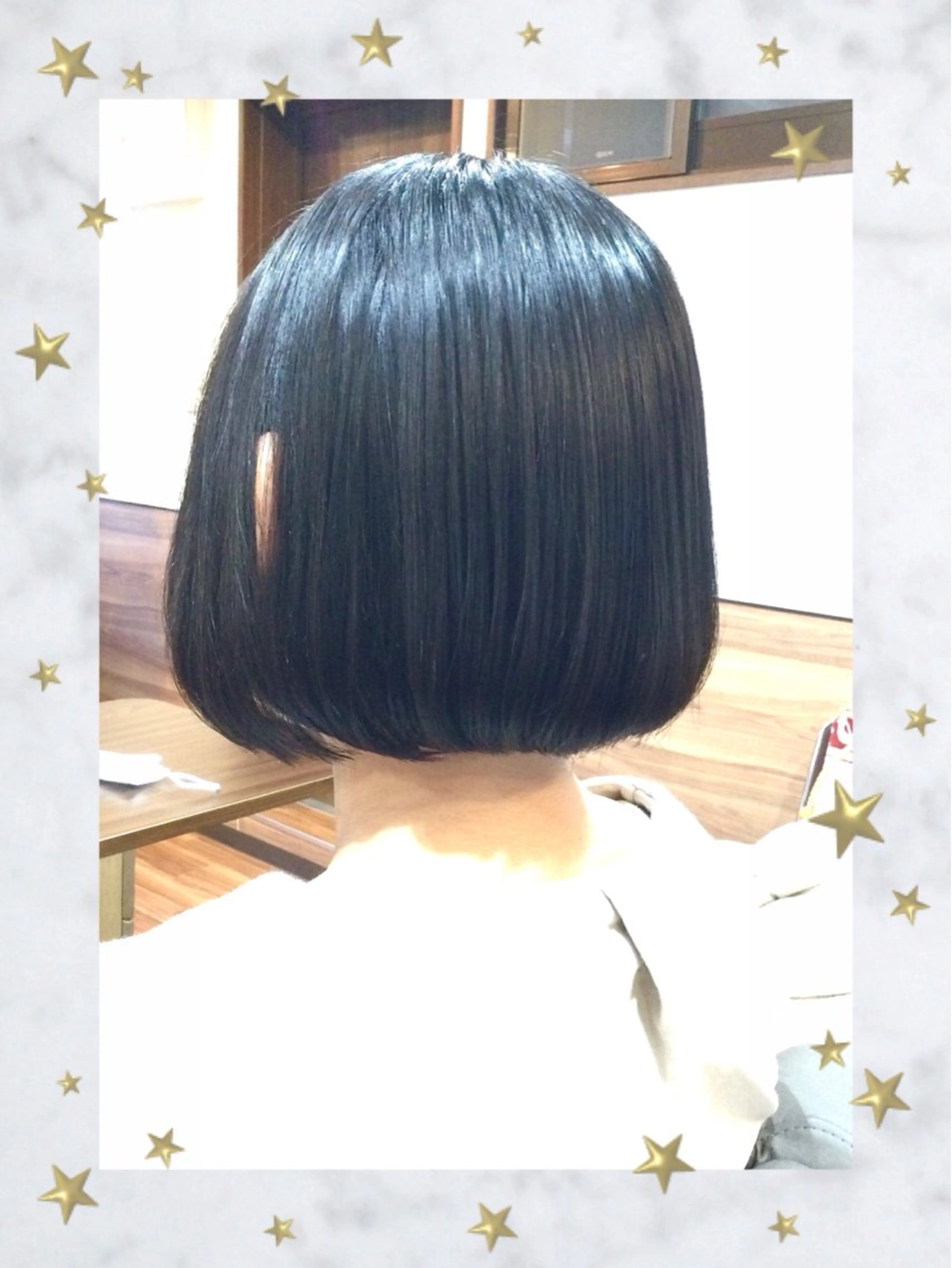 ミディアム 切りっぱなしボブ ボブ カット Annon プライベートサロンのヘアスタイル