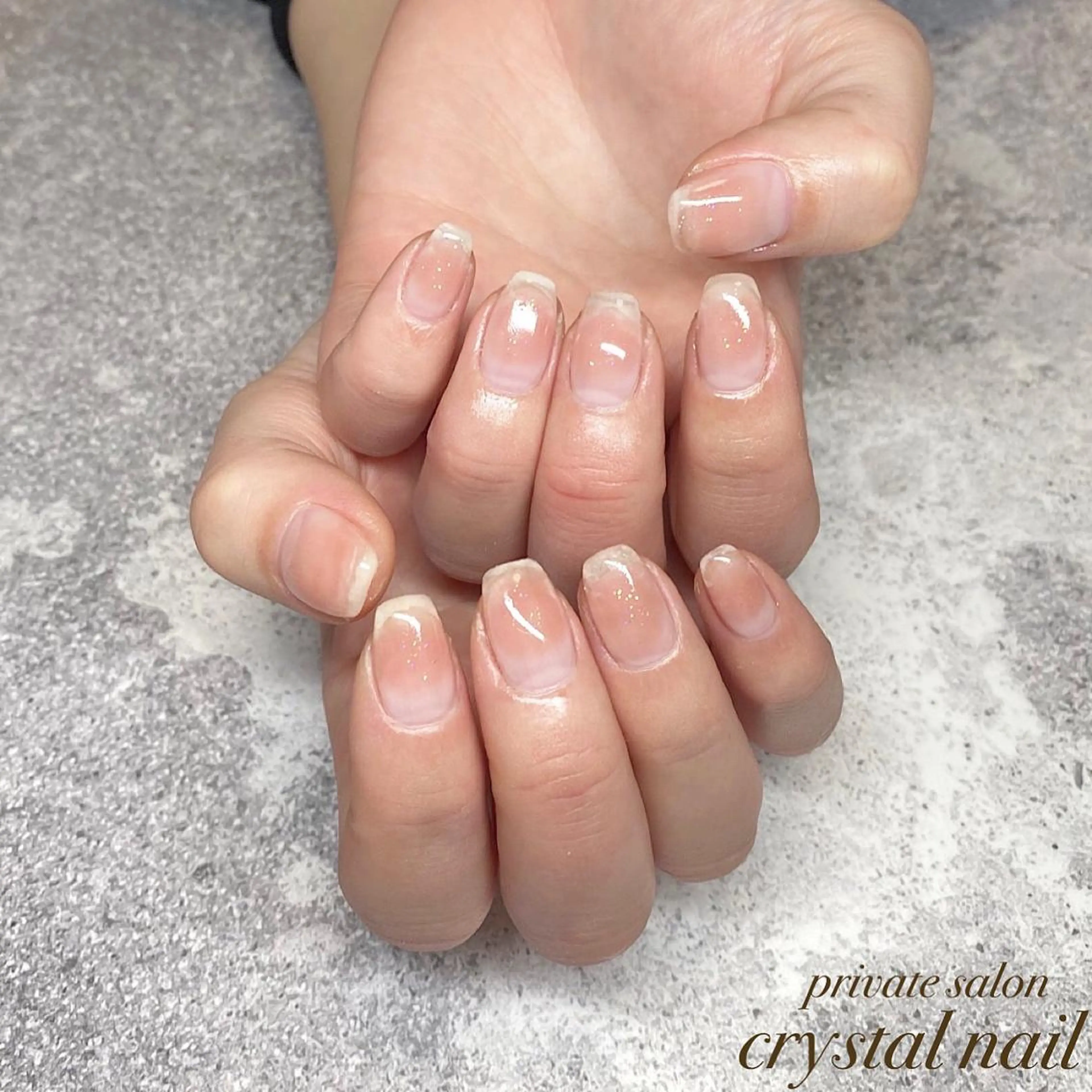 ネイル チークネイル Crystal Nailのネイルデザイン