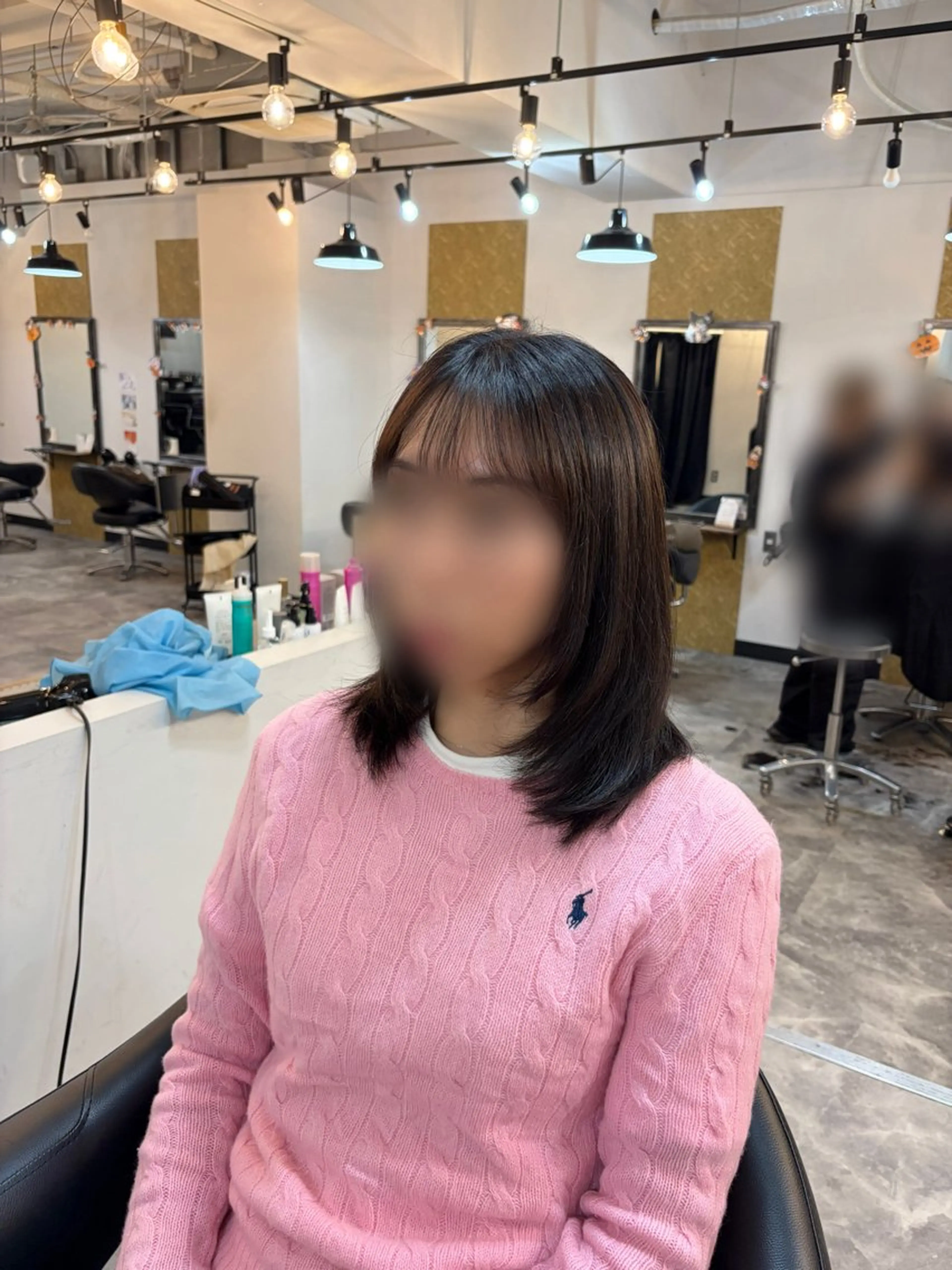 ミディアム レディースカット モデル無料🌼岩山のヘアスタイル