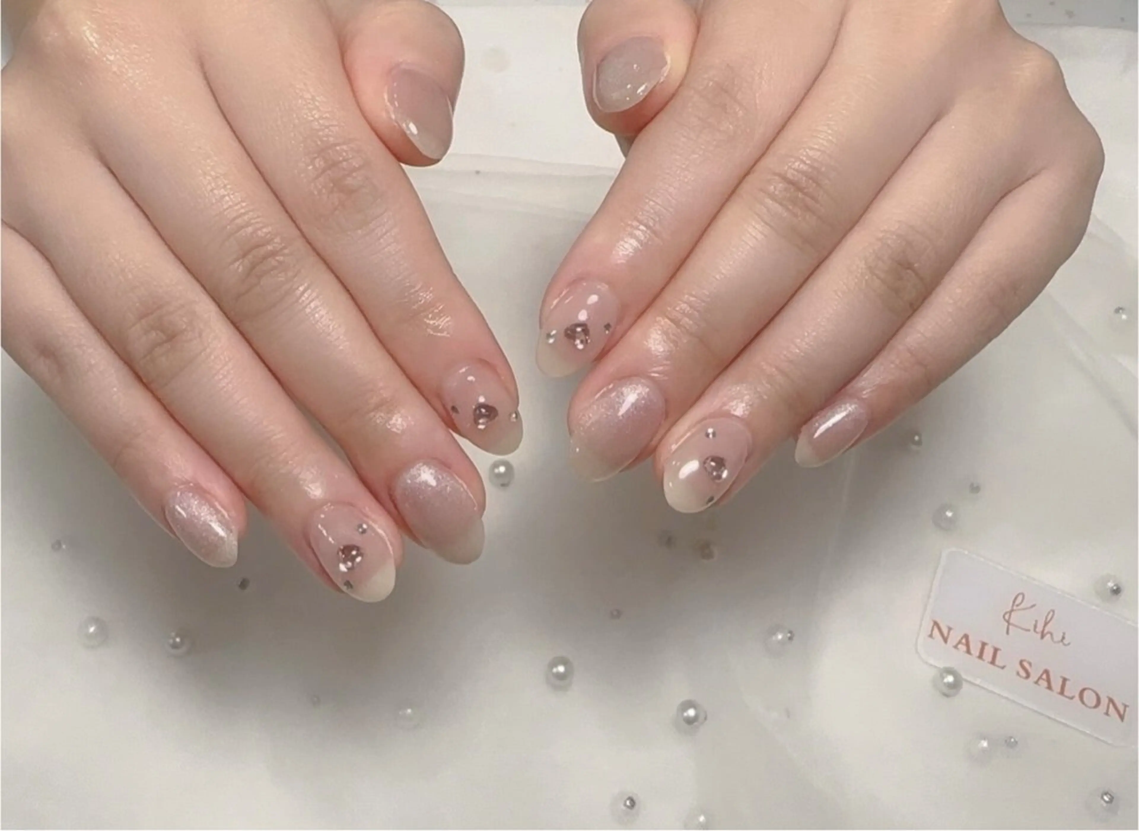 ネイル アートネイル フレンチネイル ジェルネイル グラデーション 韓国ネイル ハンドネイル 久保田 マリコのネイルデザイン