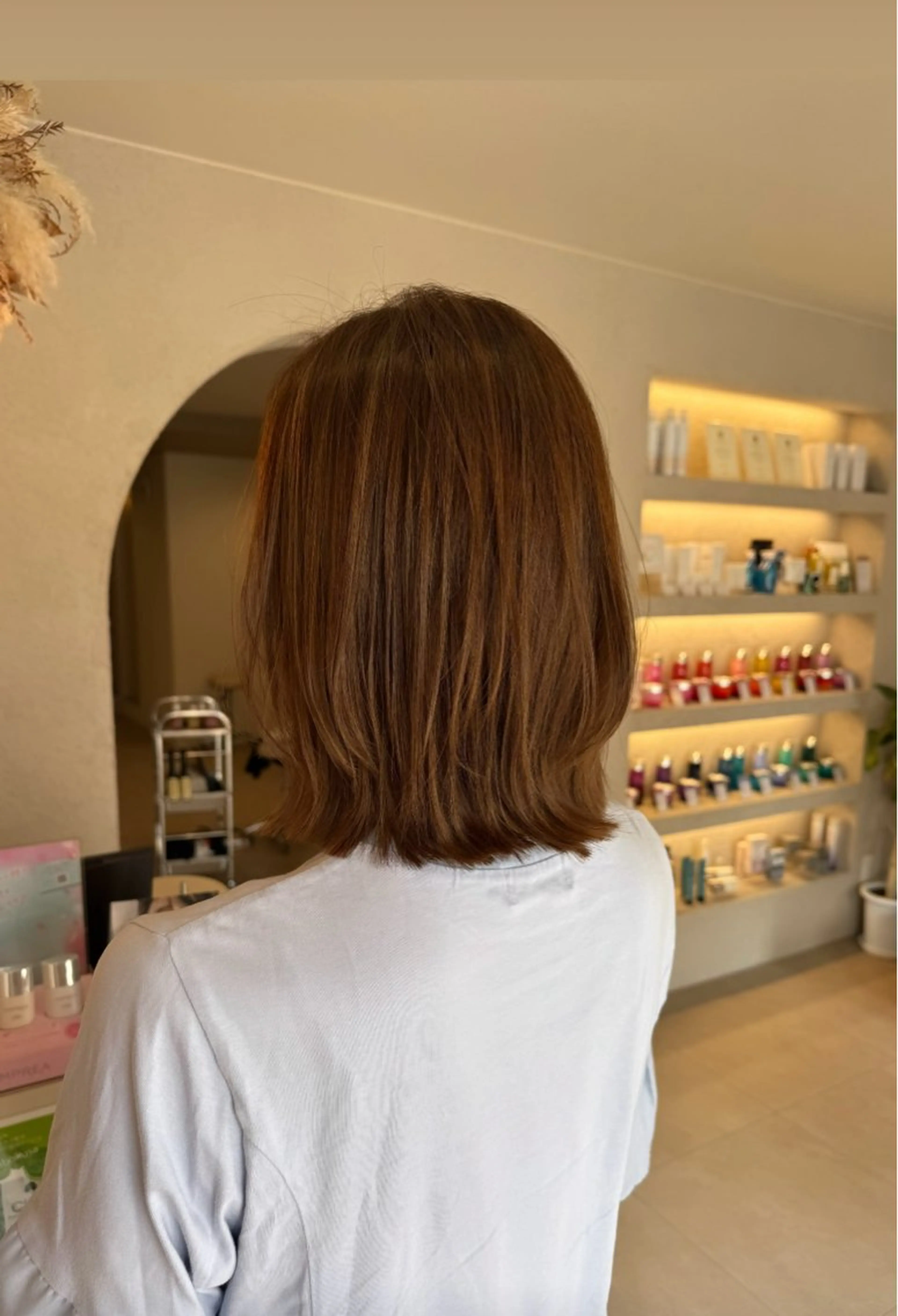 ミディアム カラー 蟹江 聡太✨レイヤーカットのヘアスタイル