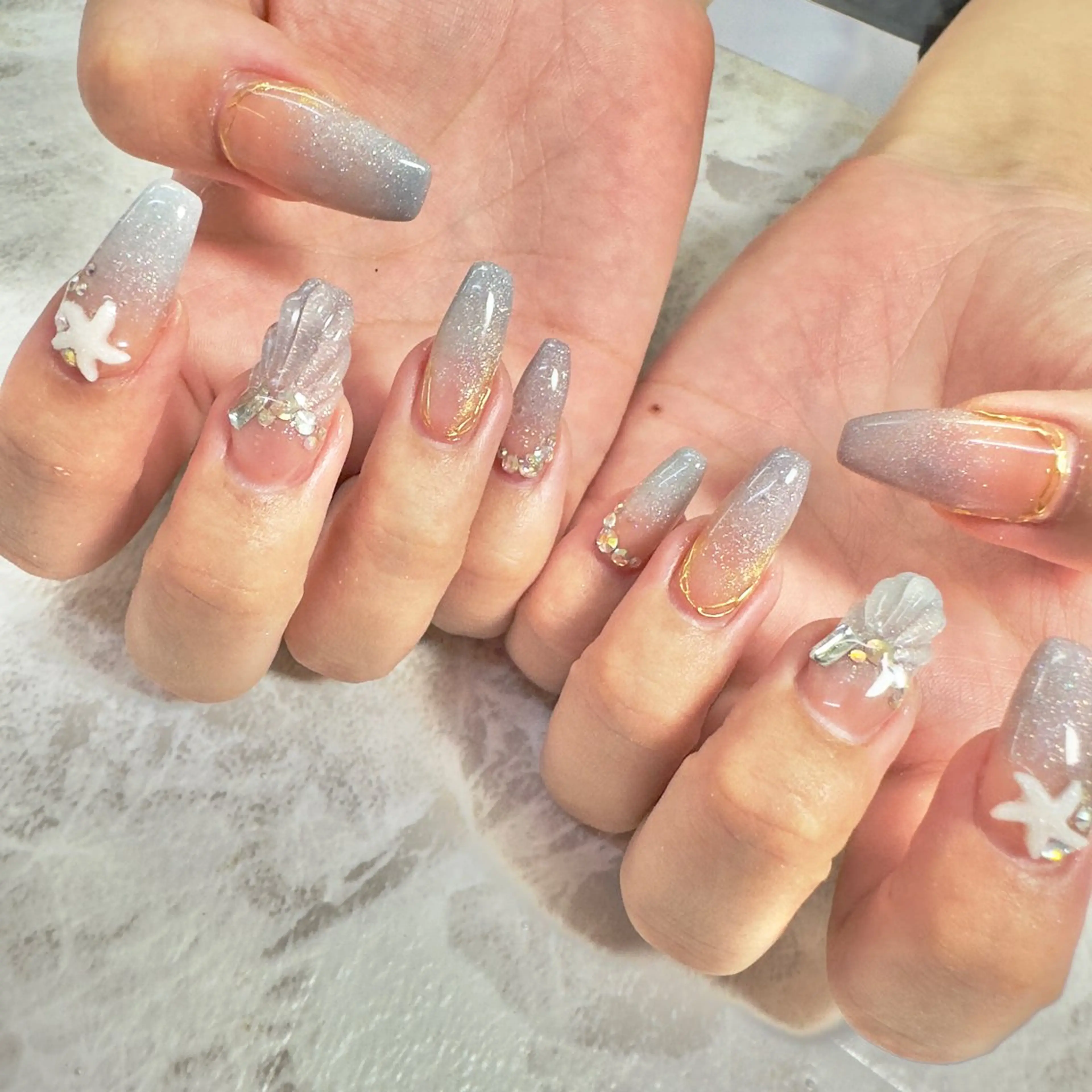 ネイル グラデーション 夏ネイル 🤎CHARME NAIL🤎のネイルデザイン
