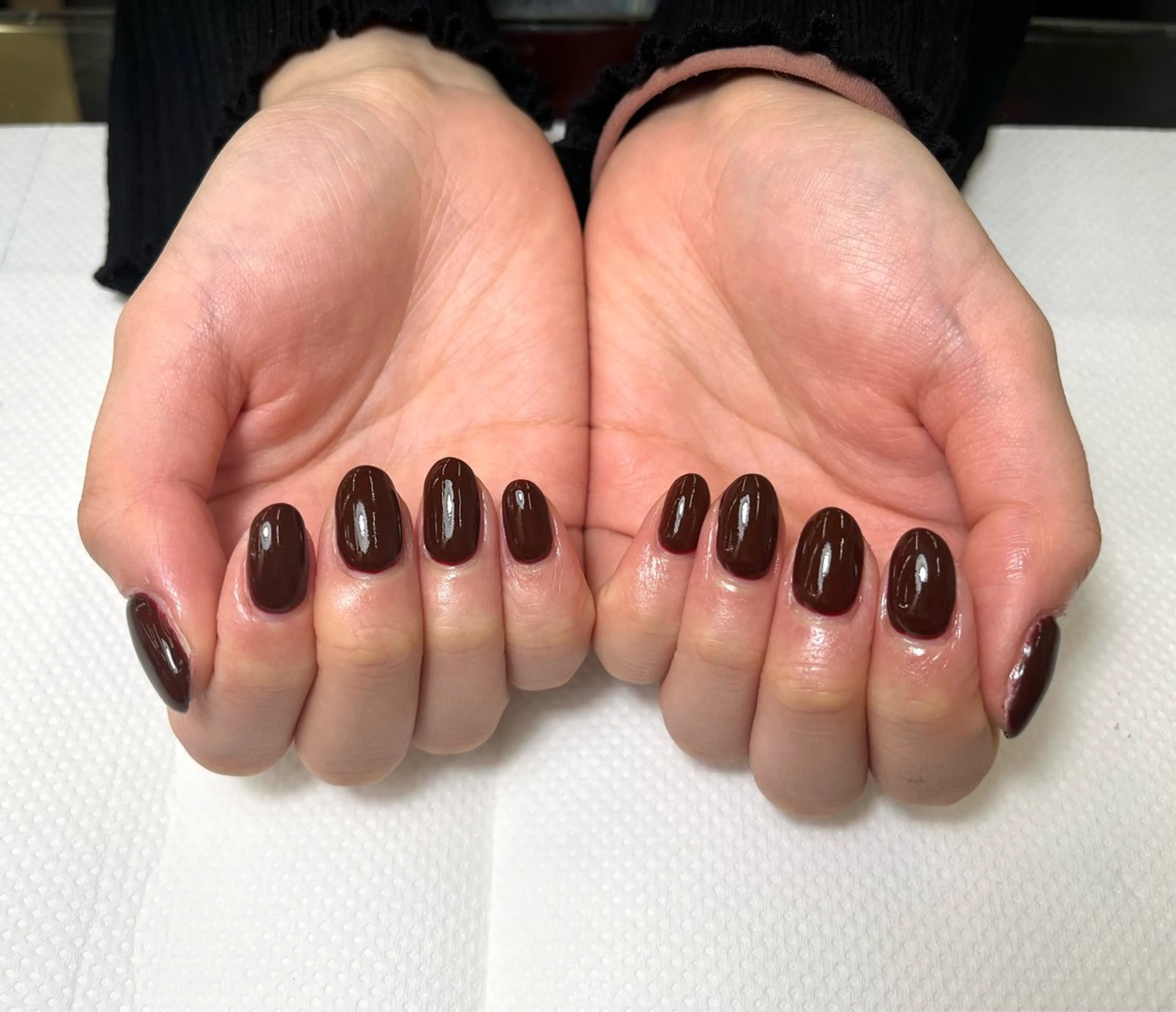 ネイル ボルドー ワンカラーネイル KIKAWA MAI♡のネイルデザイン