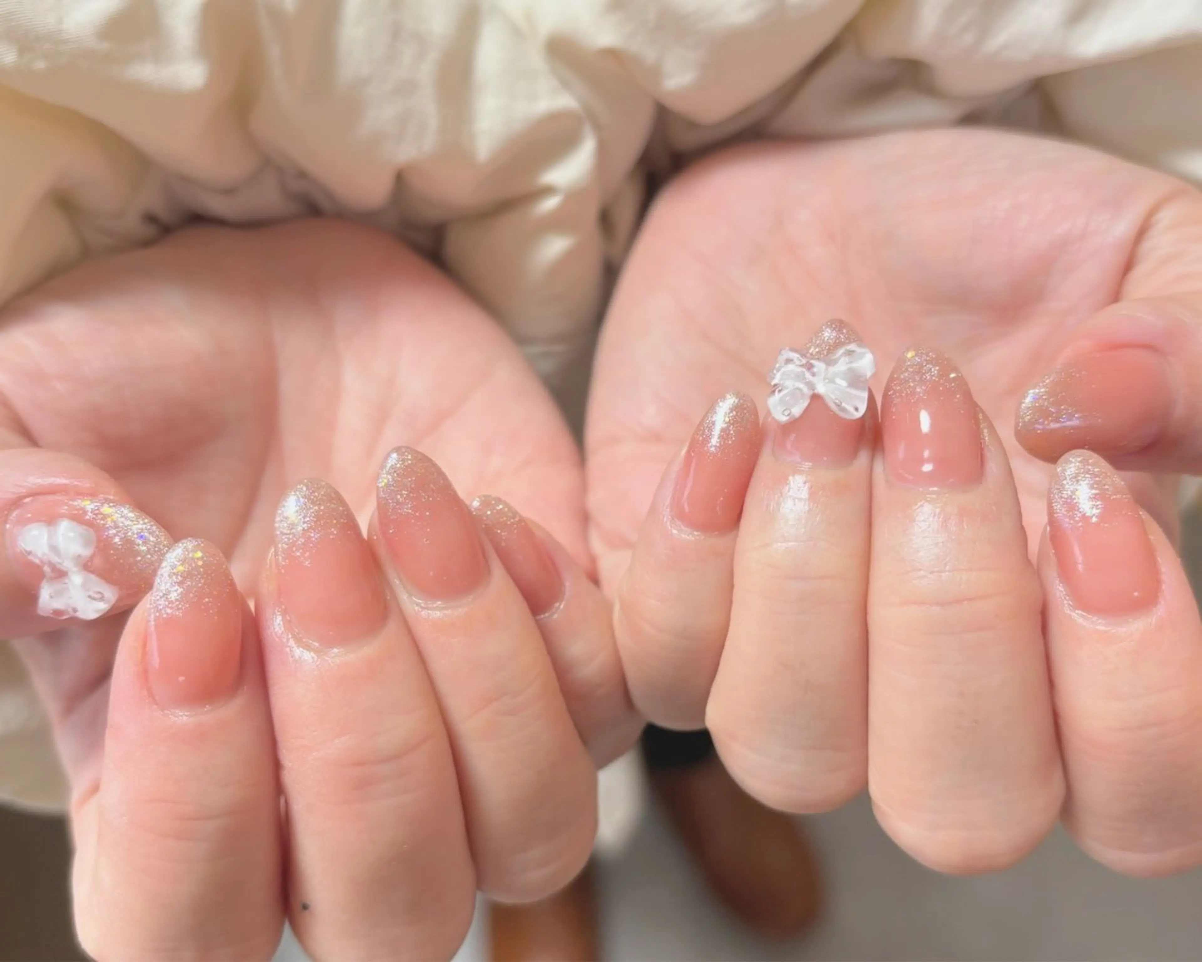 ネイル アートネイル フラッシュネイル ジェルネイル グラデーション キラキラネイル ハンドネイル tamu nail 金町のネイルデザイン