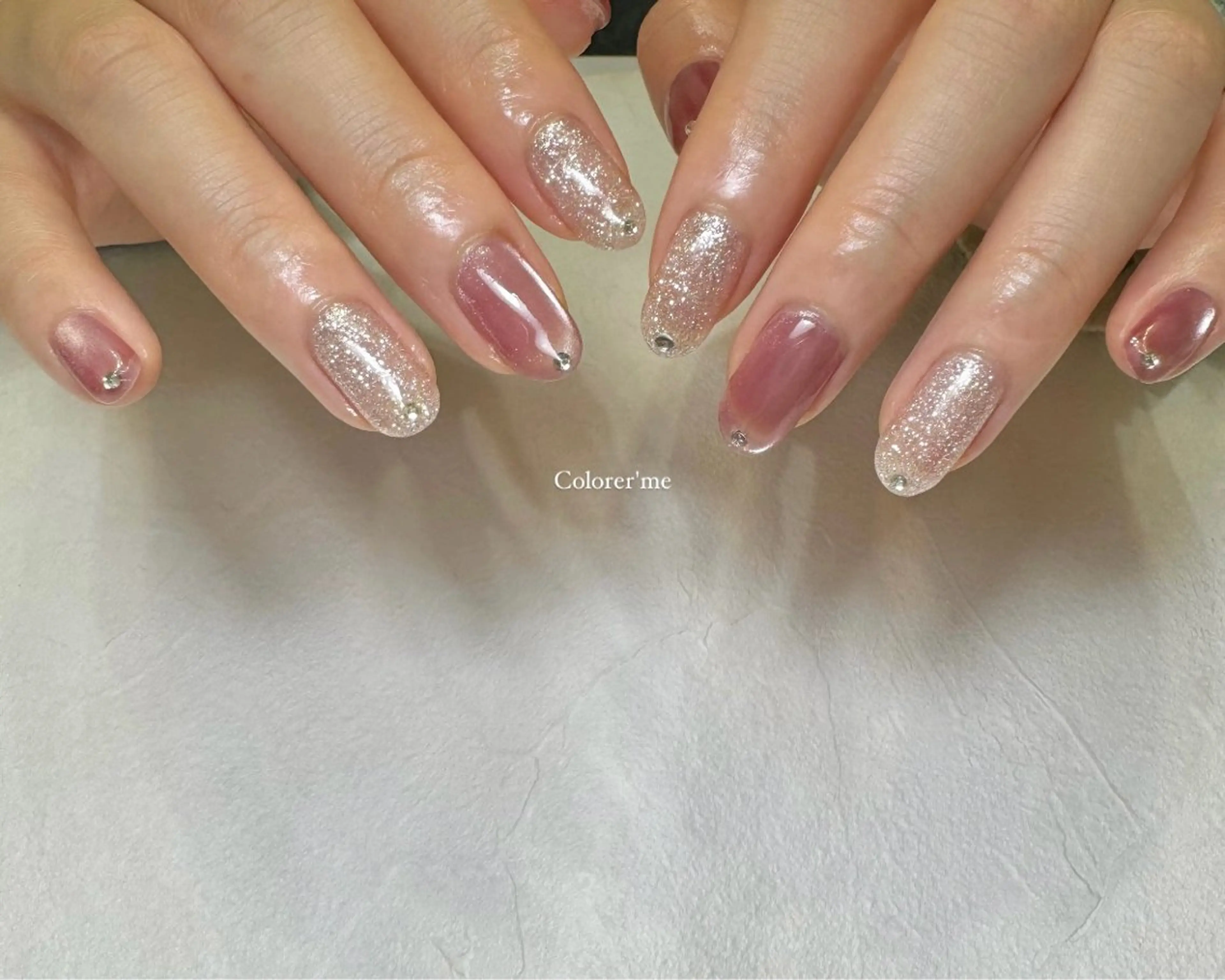 ネイル フラッシュネイル キラキラネイル マグネットネイル ハンドネイル Colorer'me クロレミーのネイルデザイン