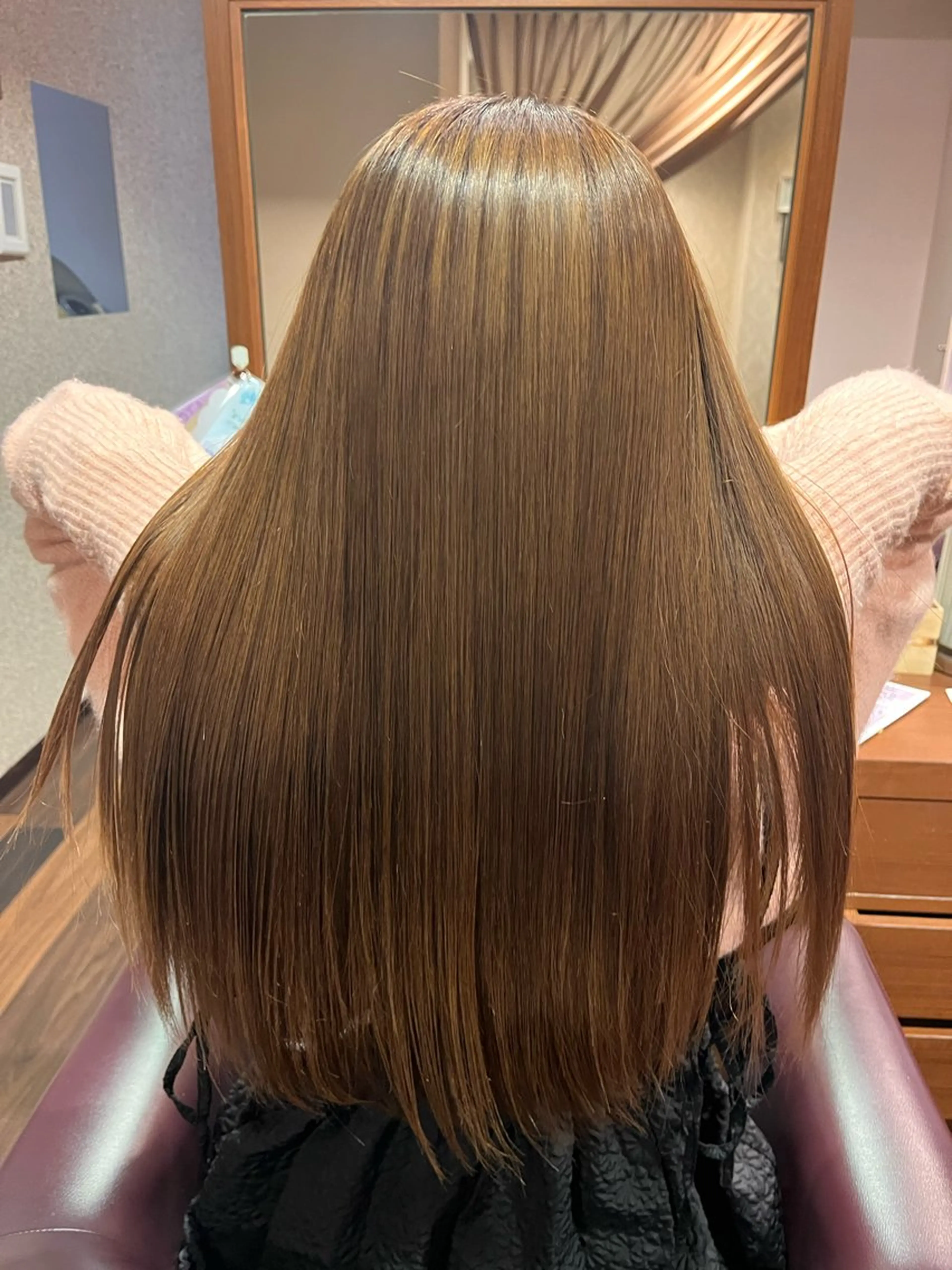 ロング カラー 縮毛矯正 なかやま みおのヘアスタイル