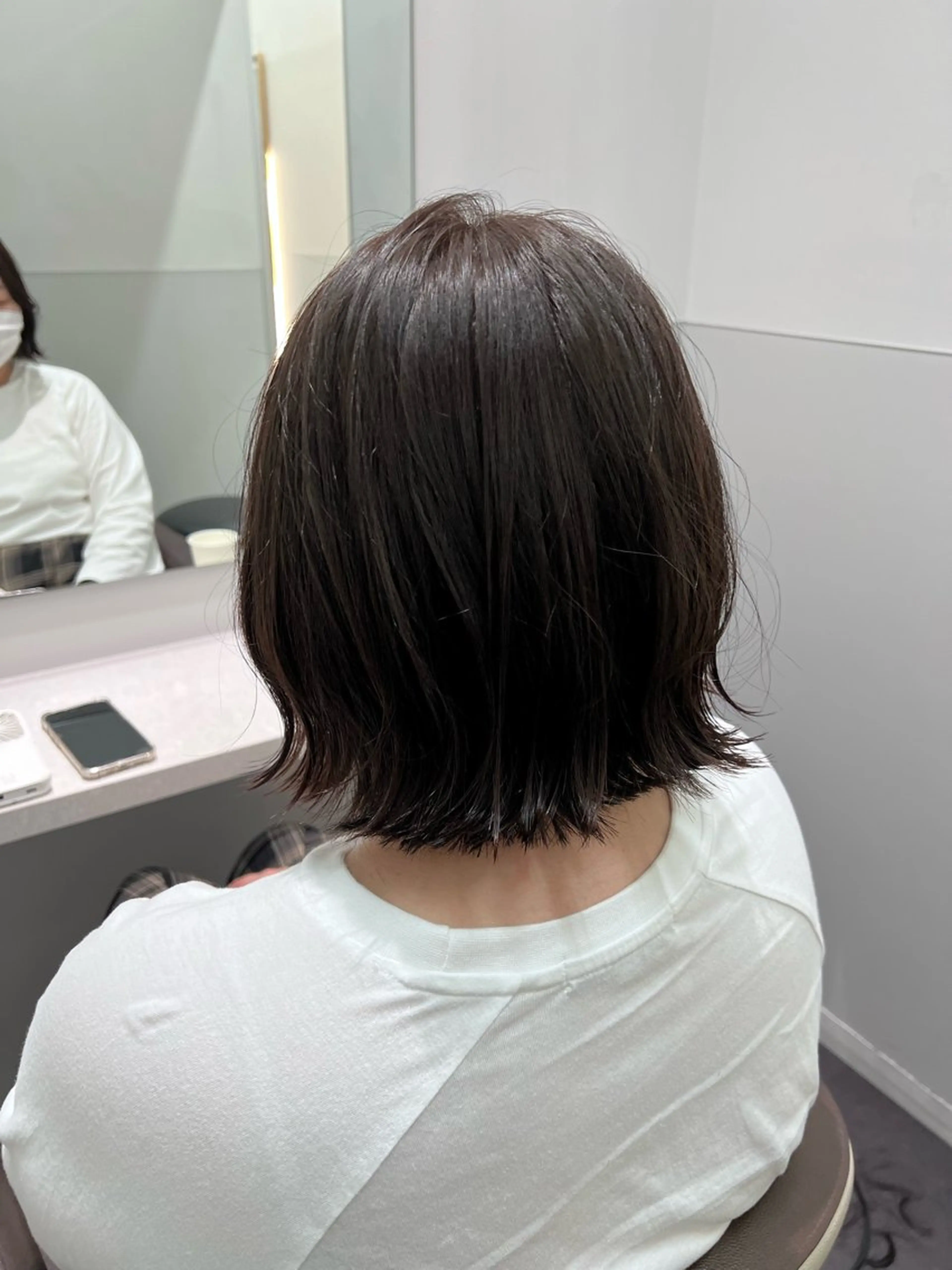 ショート カラー 透明感カラー ボブ カット ヘアカラー トリートメント ヘアセット 原宿ボブ・髪質改善 輝来のヘアスタイル