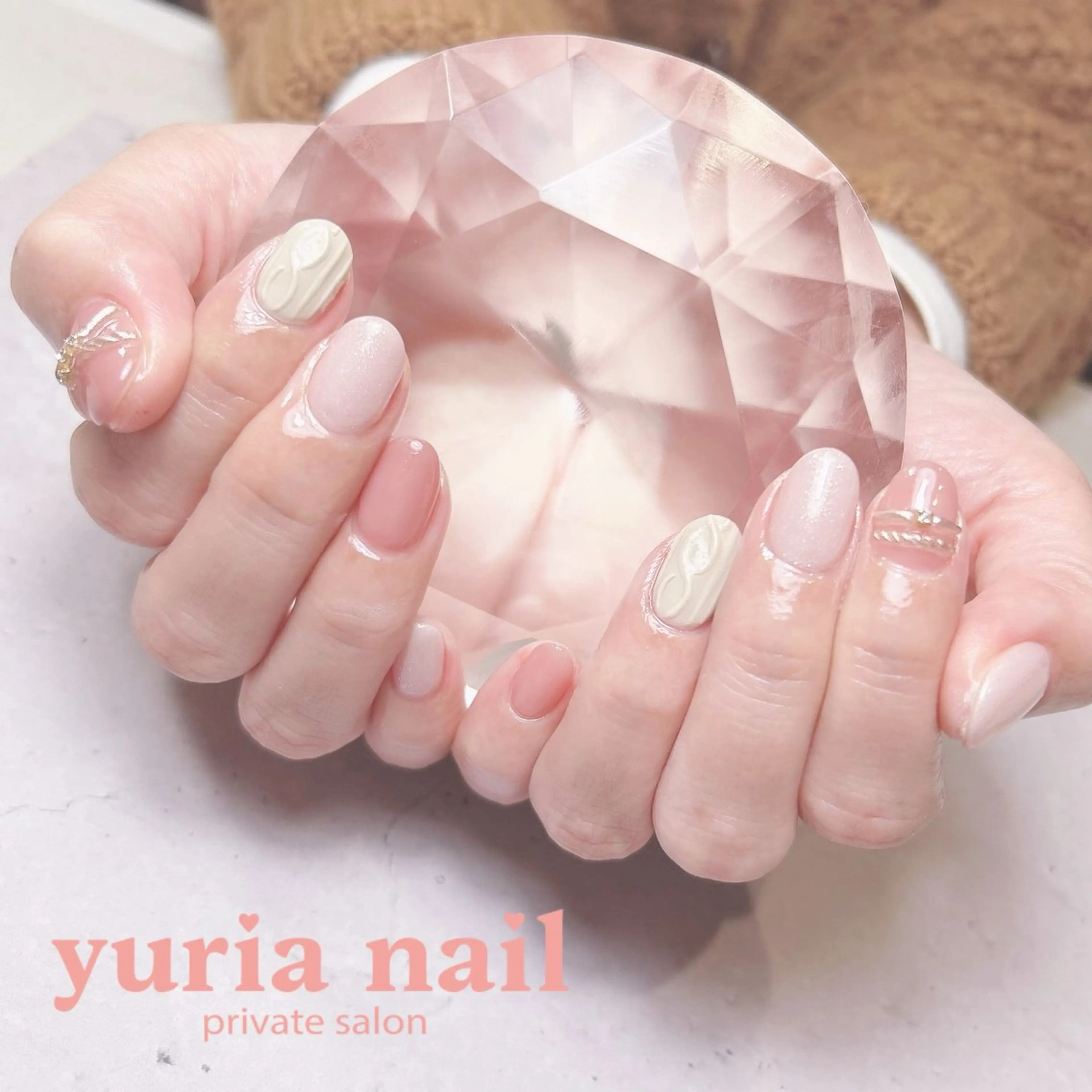 ネイル ジェルネイル ピンク ハンドネイル 小林 ゆりあのネイルデザイン