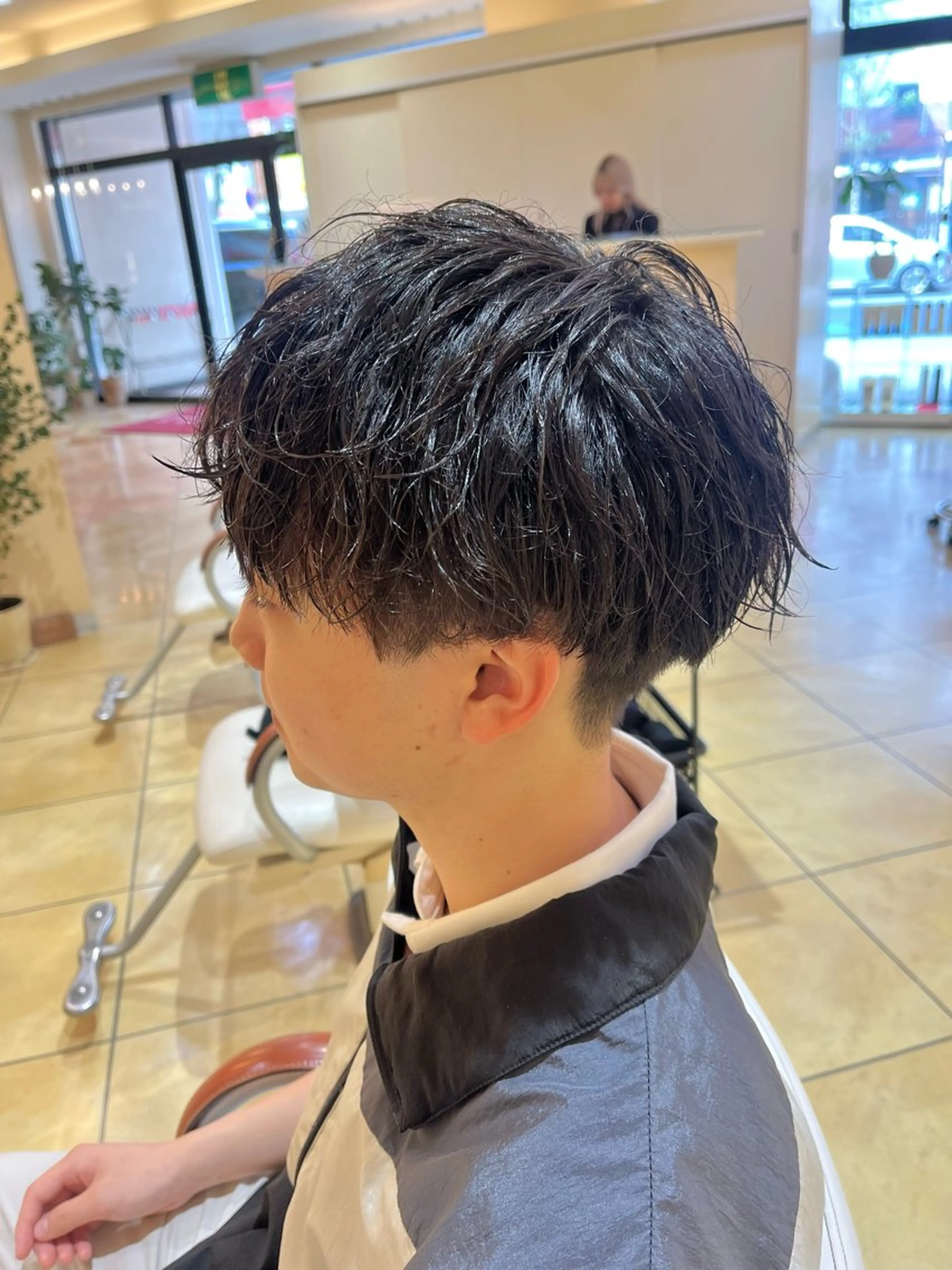 ショート パーマ メンズ マッシュ メンズパーマ 刈り上げ パーマ メンズパーマ特化 外山　健太のヘアスタイル