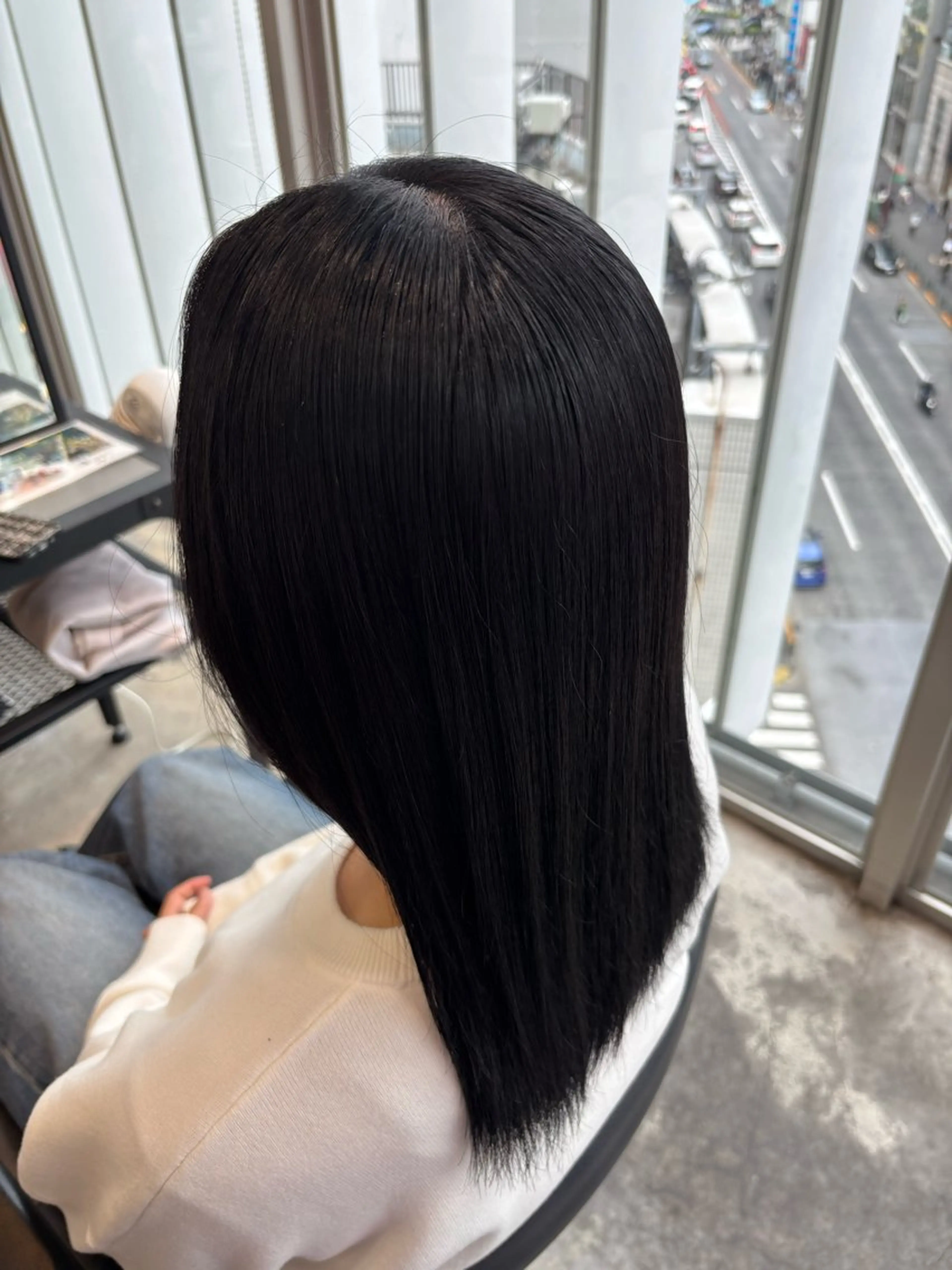 ミディアム カラー 縮毛矯正 トリートメント ダメージレス艶カラー MISAKI🦋のヘアスタイル