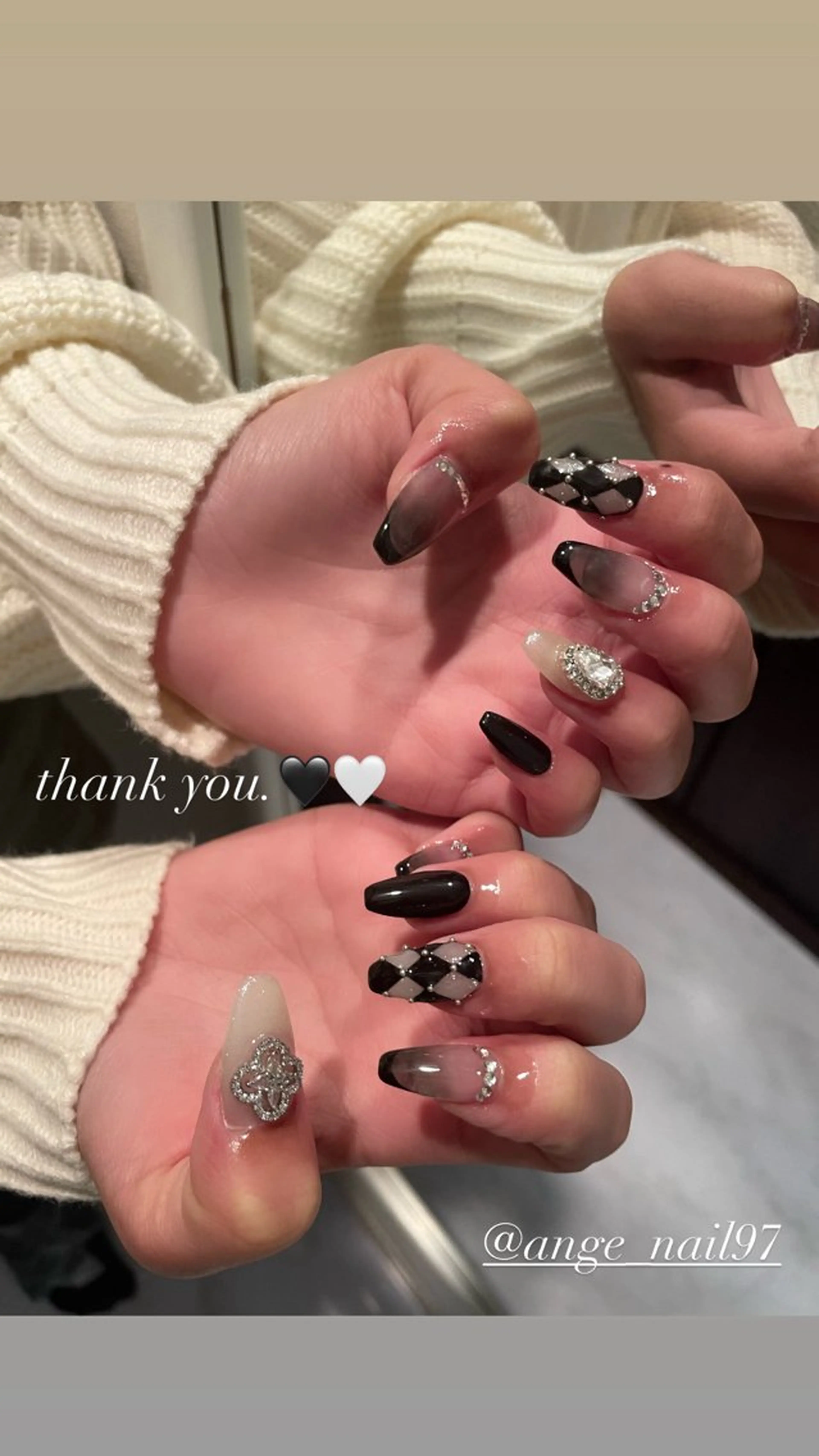 ネイル ガーリー 韓国ネイル リボン スカルプネイル ストーンネイル ハンドネイル Nail salon 🎀Angeのネイルデザイン