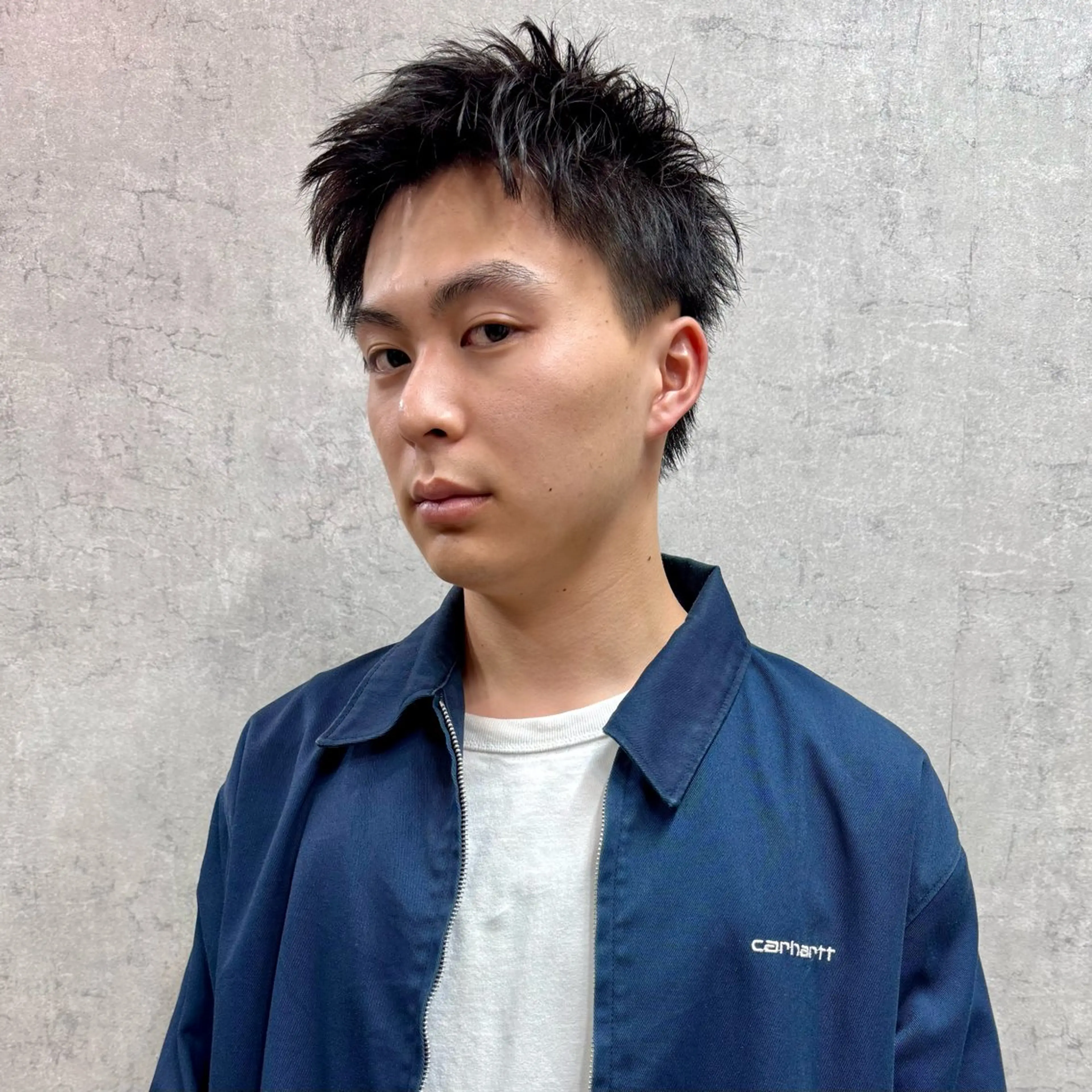 ショート メンズ アップバング メンズ就活ヘア メンズパーマ メンズショート スパイキーショート カット ヘアセット 【池袋/スパイキー ショート】ⓝⓘⓜⓤのヘアスタイル