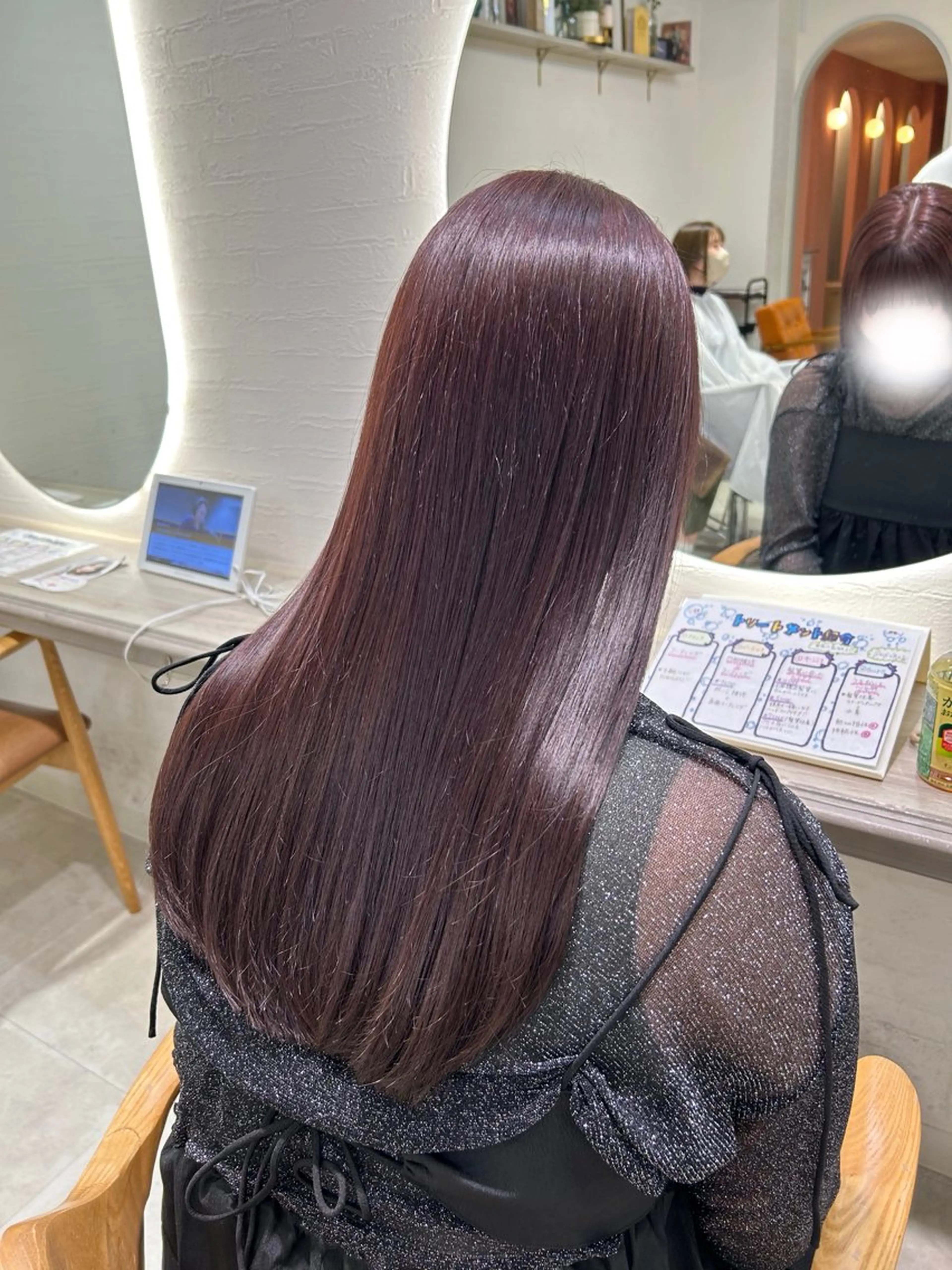 🩶モデル限定様価格🩶ブリーチなしワンカラー+3stepトリートメントの写真