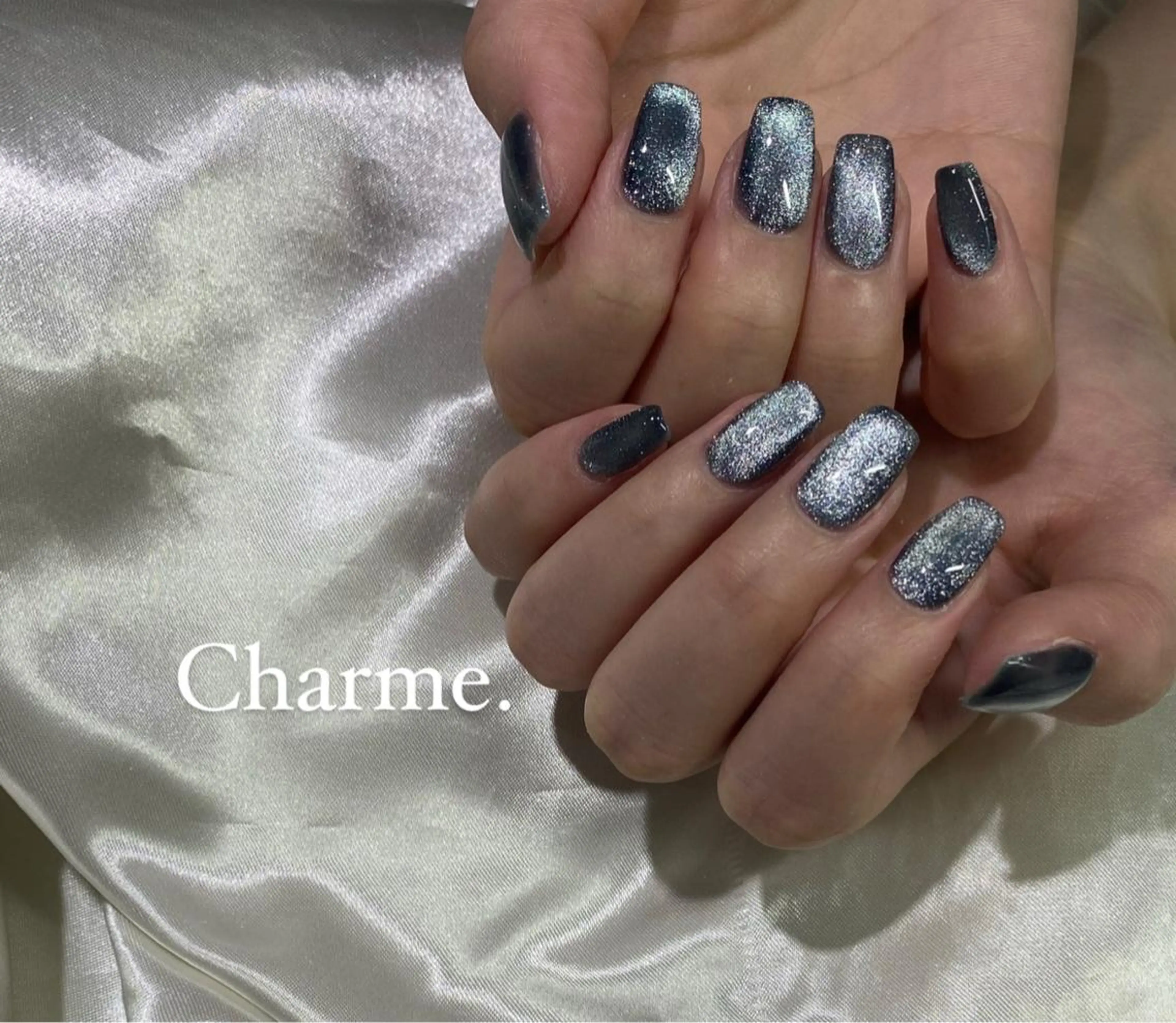 ネイル キラキラネイル マグネットネイル 持ち込み Charme. NOBUKOのネイルデザイン