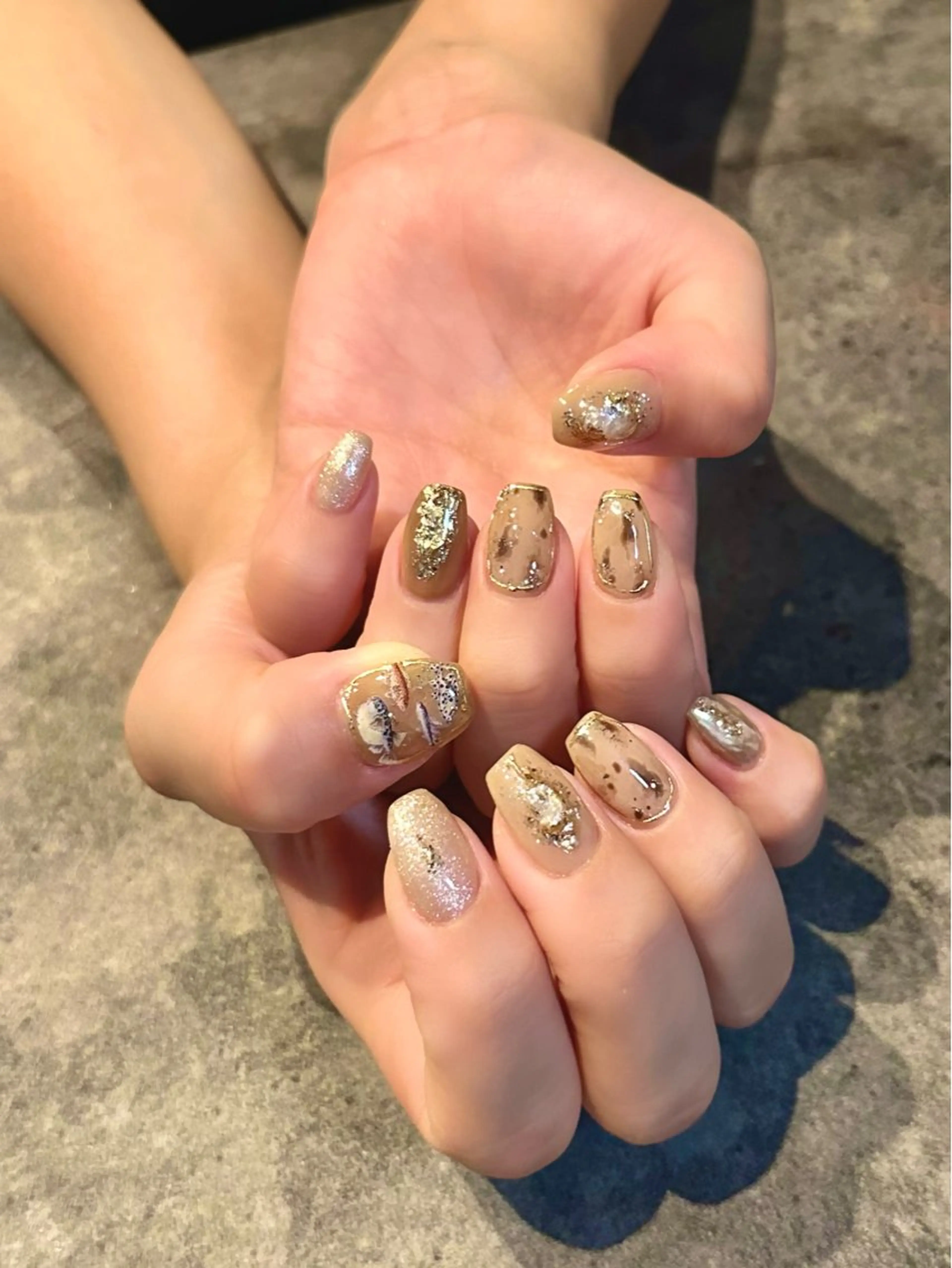 ネイル フラワーネイル 大理石ネイル(マーブル) ニュアンスネイル シンプルネイル 夏ネイル nail salon amanoのネイルデザイン