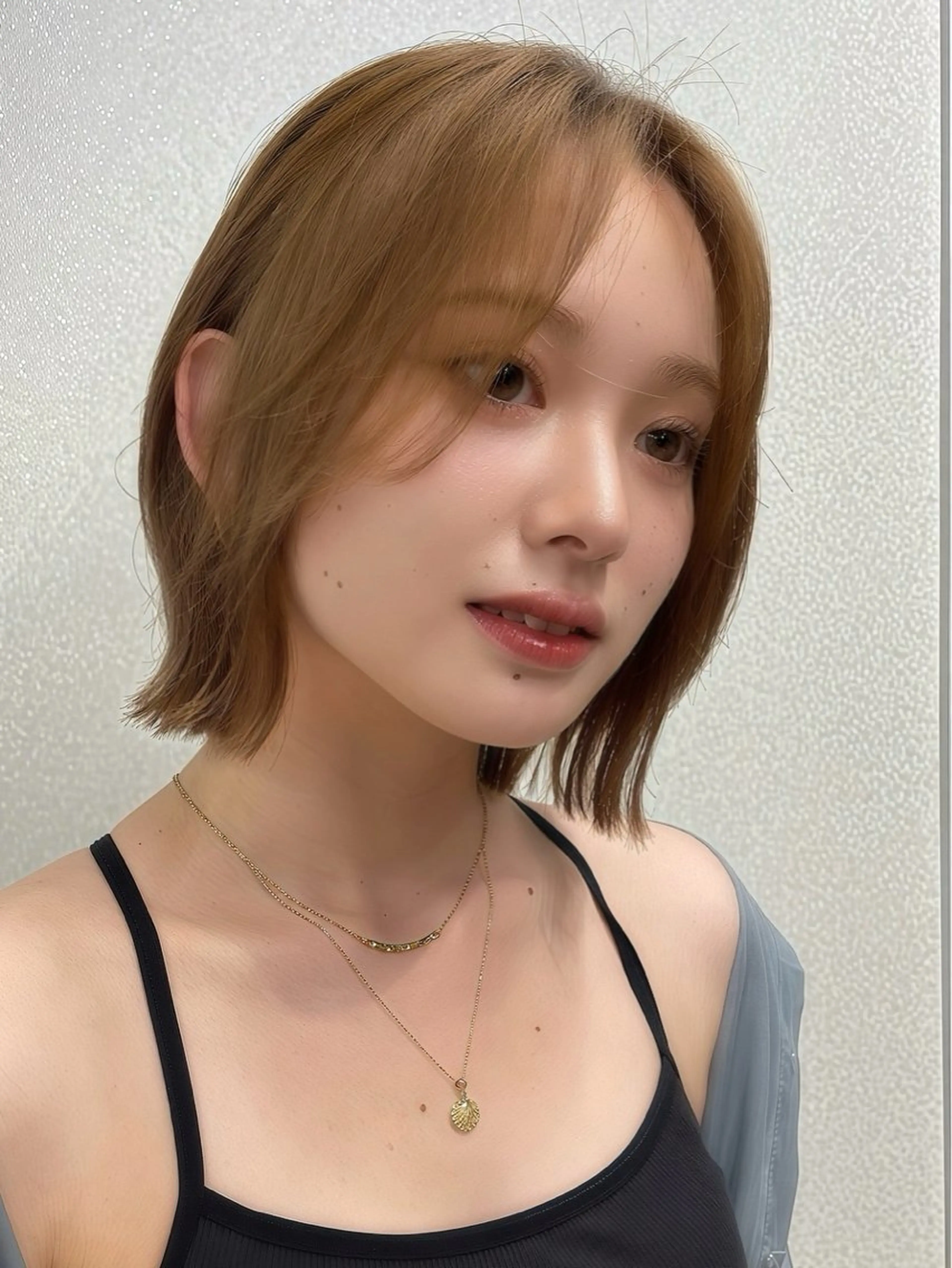 ミディアム ボブ カット 江上 京花のヘアスタイル