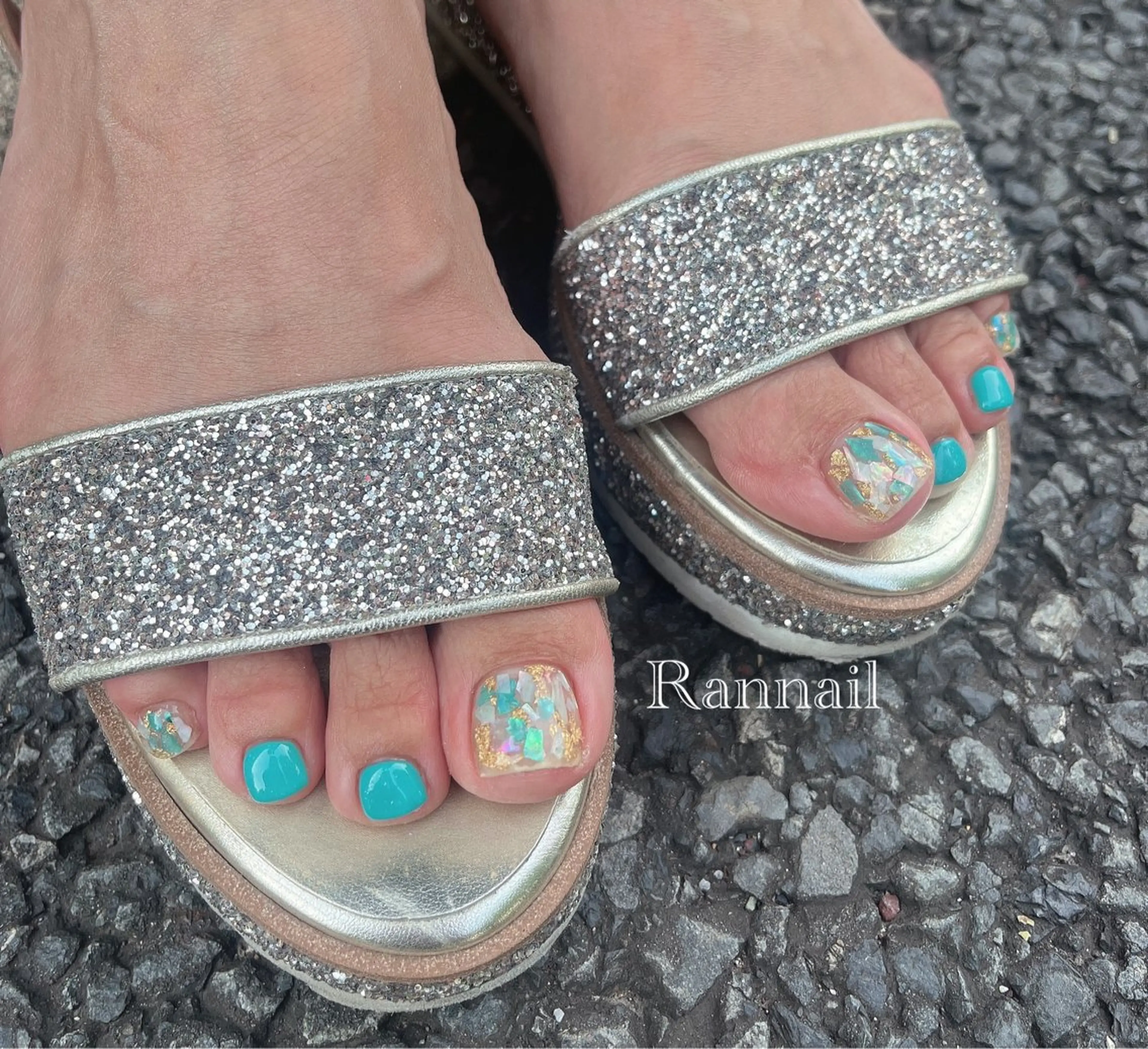 ネイル フットネイル 夏ネイル フットネイル Ran  nail所属・Ran Nailのネイルデザイン