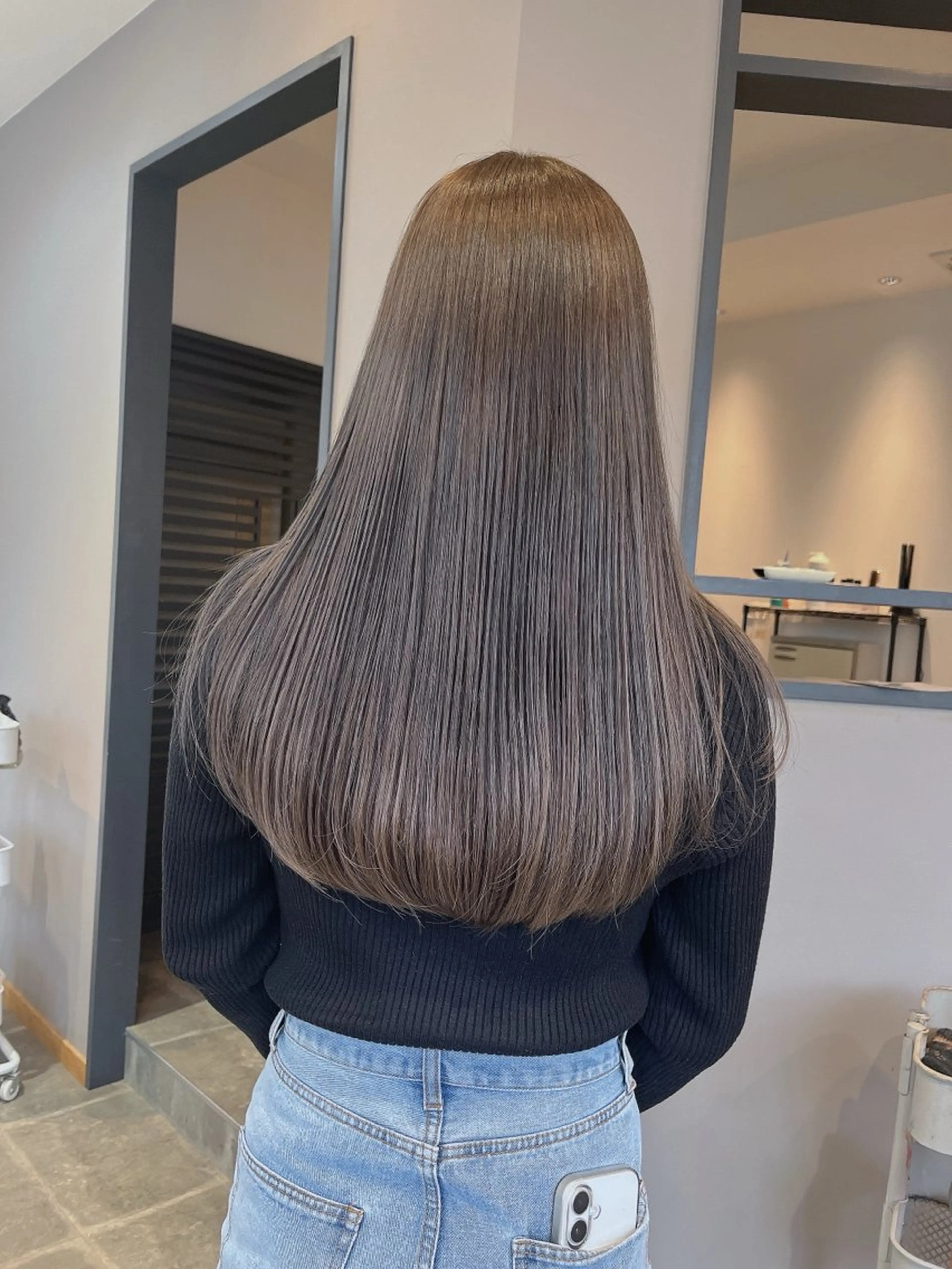 ロング カット ヘアカラー トリートメント 緒方 つばさのヘアスタイル