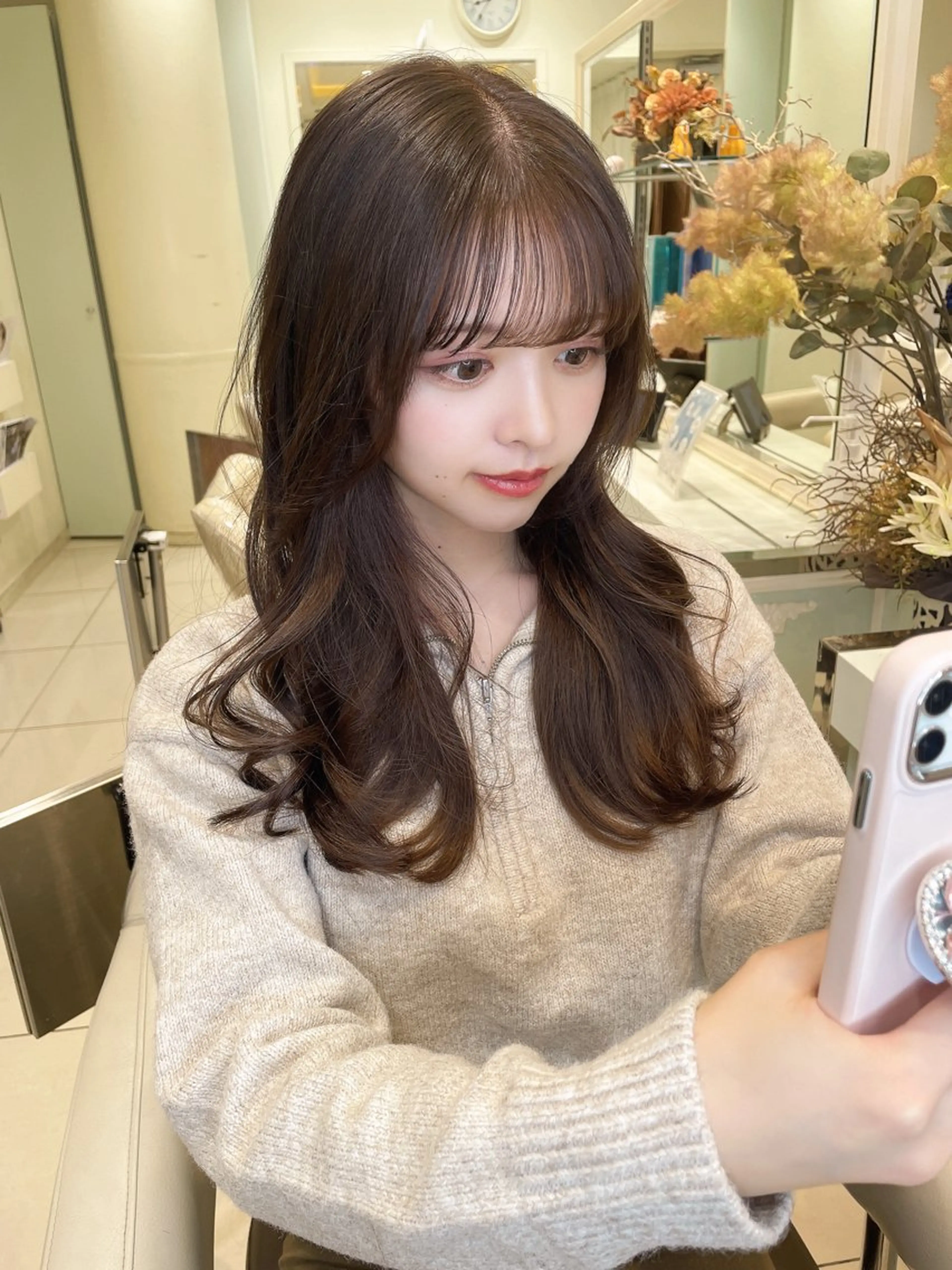 ロング カット ヘアカラー トリートメント 💗ブリーチなし 透け感💗徳井はやとのヘアスタイル