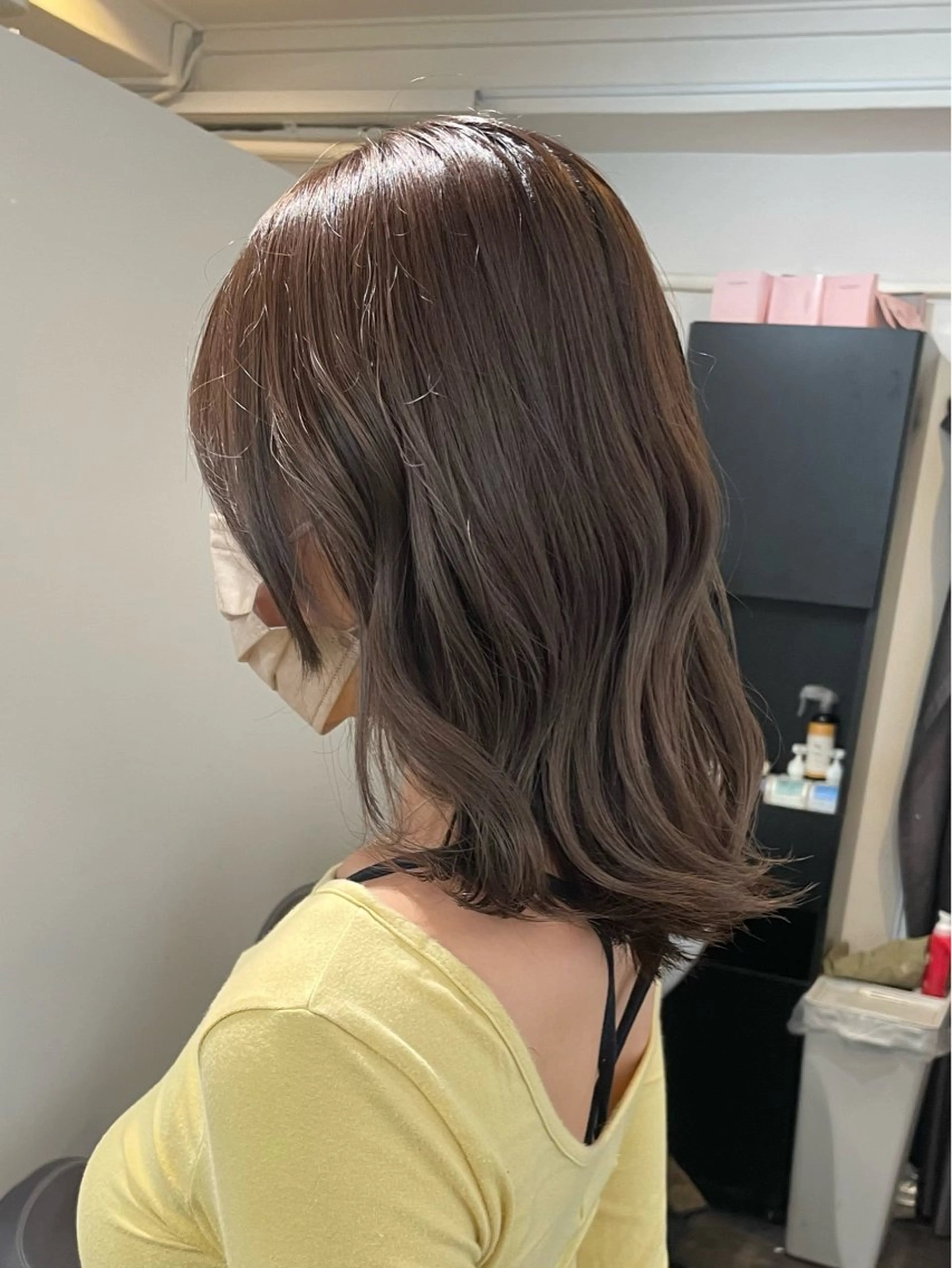 ミディアム カラー 💚色落ちまで可愛い 髪質改善カラーゆうまのヘアスタイル