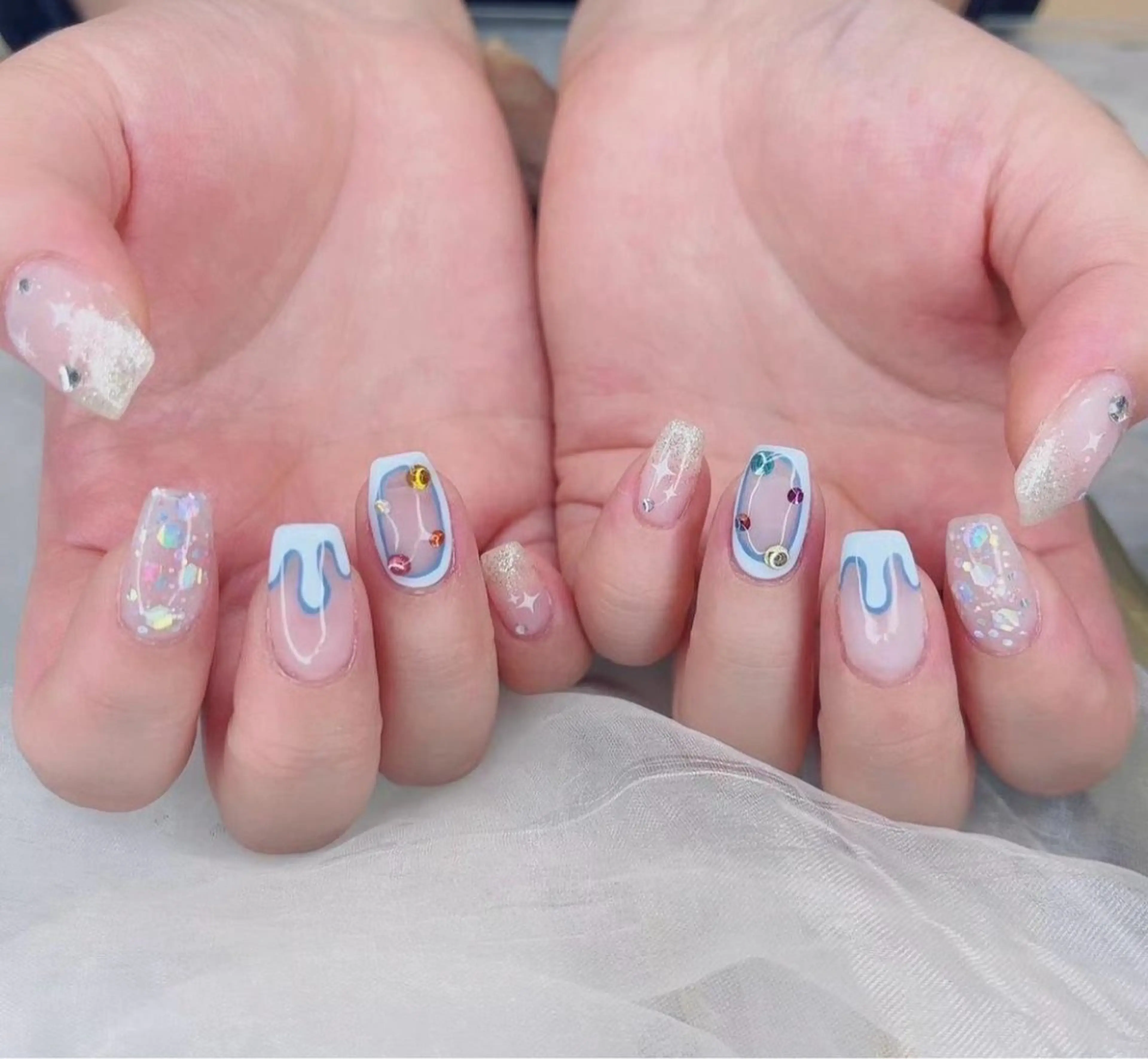 ネイル アートネイル フットネイル ジェルネイル ハート マグネットネイル Babarla Nailのネイルデザイン