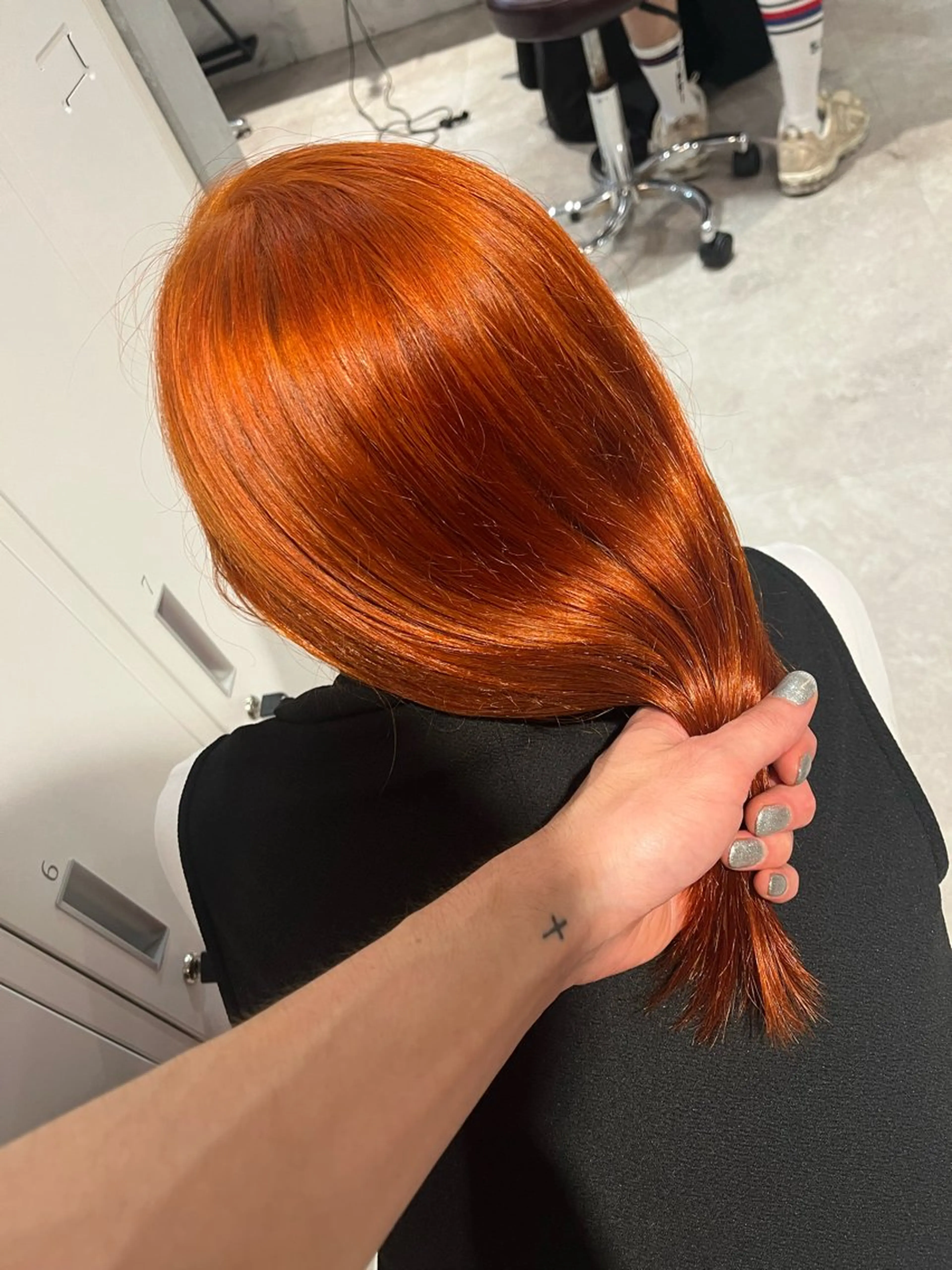 ミディアム カラー オレンジ ヘアカラー トリートメント 【代表】 辻龍樹のヘアスタイル
