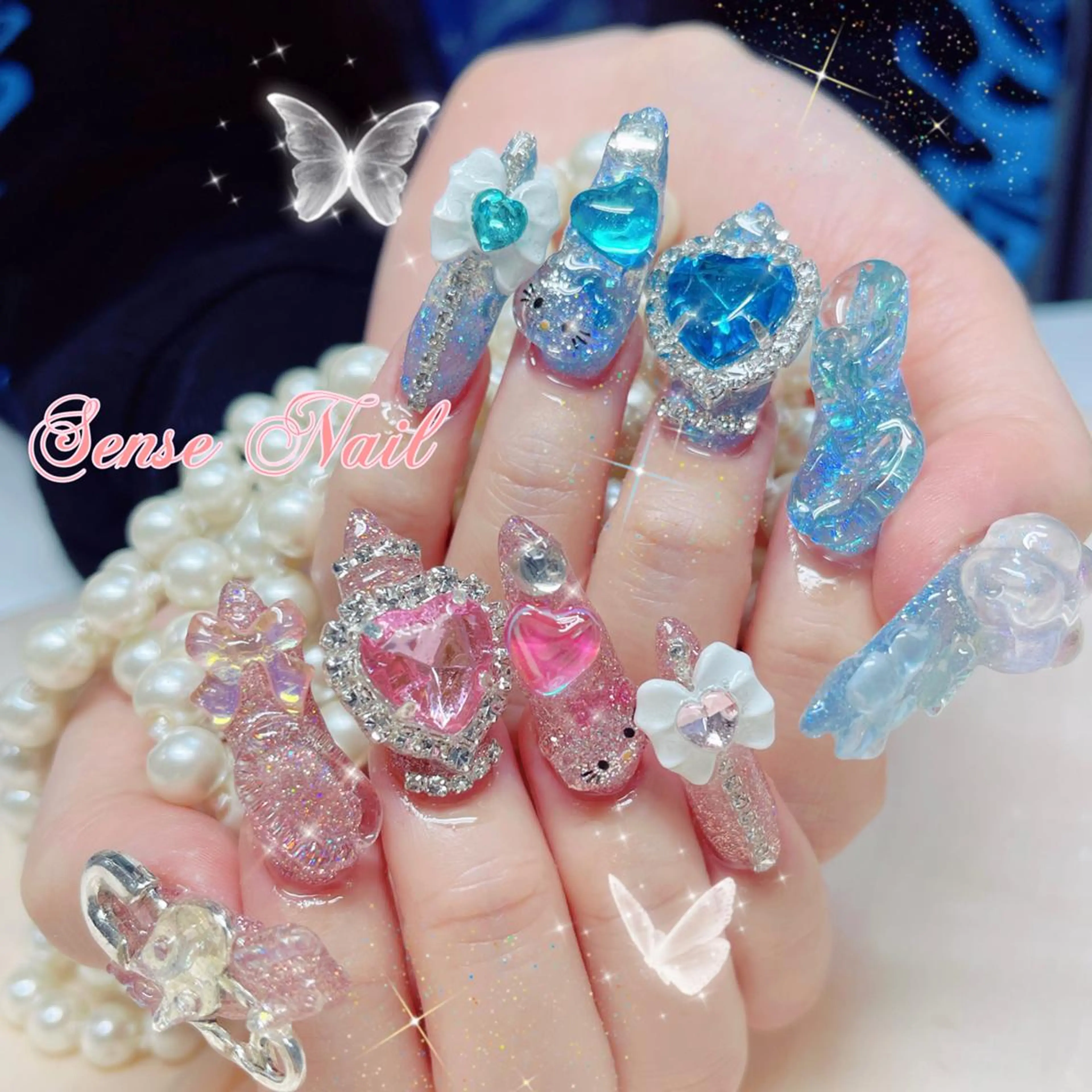 🎀スカルプ長さだし+持込デザイン16980(ゴテゴテデザインok！）【初回ジェルオフ無料ケア込み】の写真