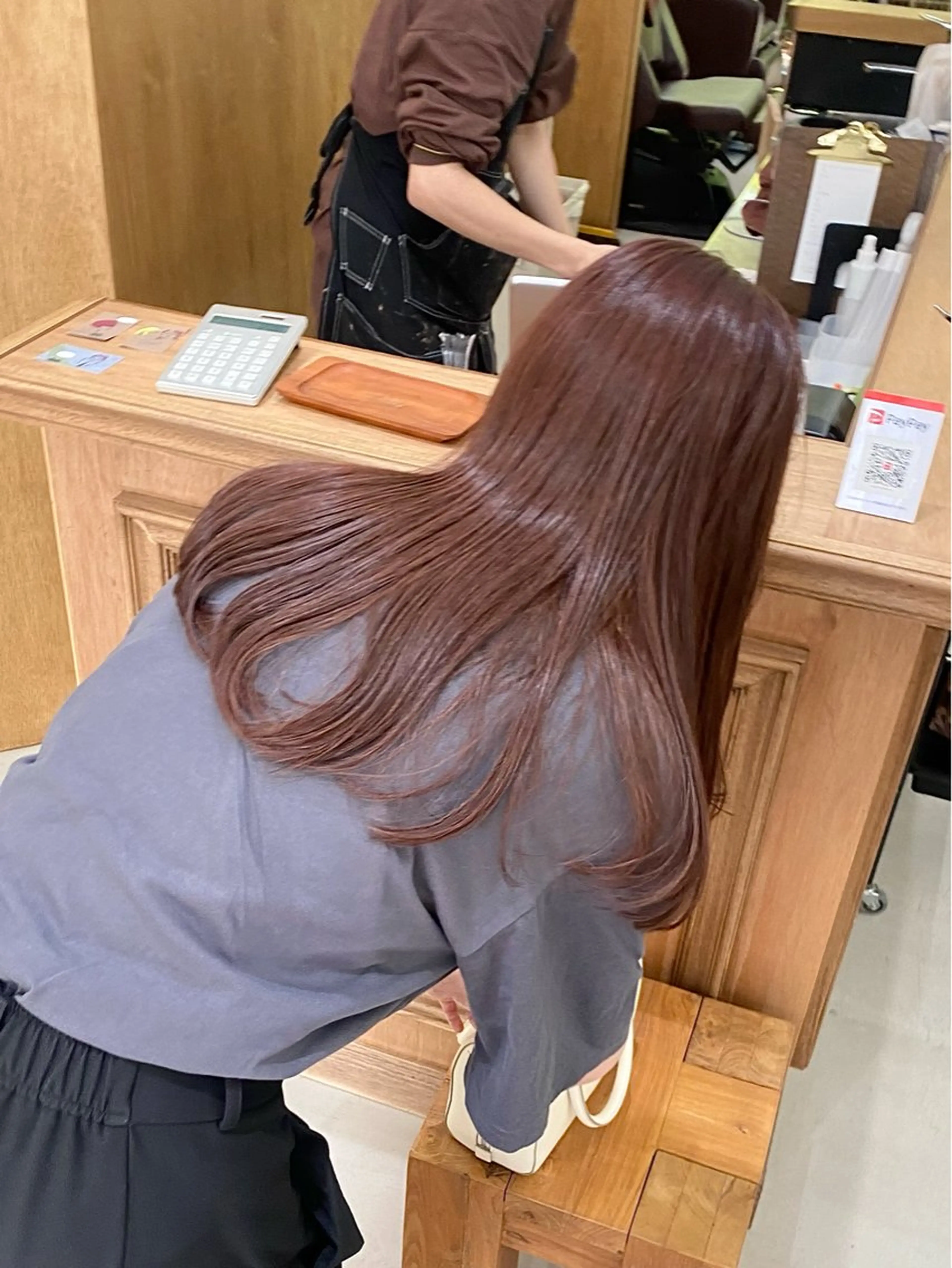 セミロング カラー ヘアアレンジ ベージュカラー ラベンダーカラー ピンクカラー カット ヘアカラー トリートメント ハル🌸柔色/ ブリーチなし/艶髪のヘアスタイル