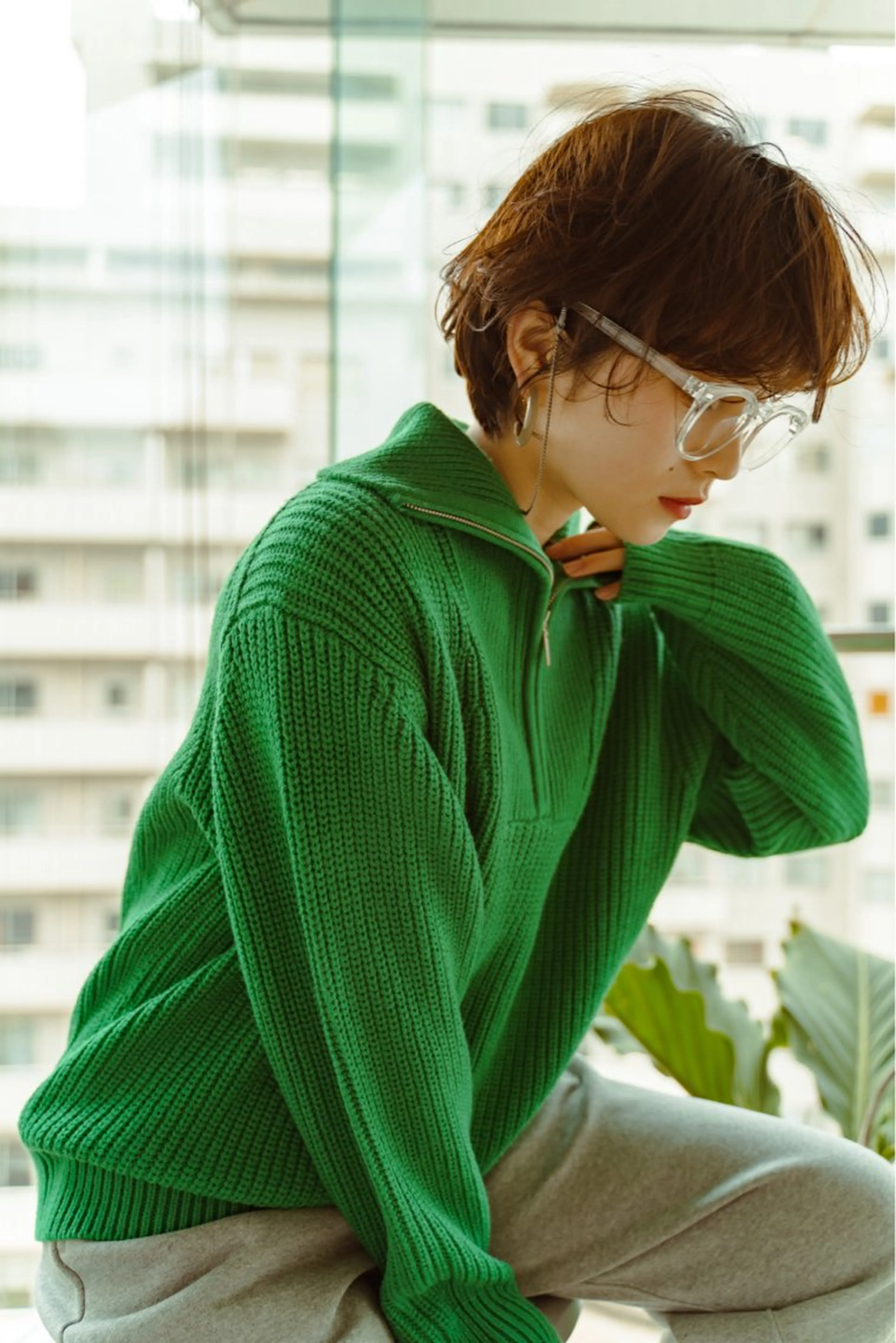 ショート カラー グランジヘア 無造作ヘアHYUGAのヘアスタイル