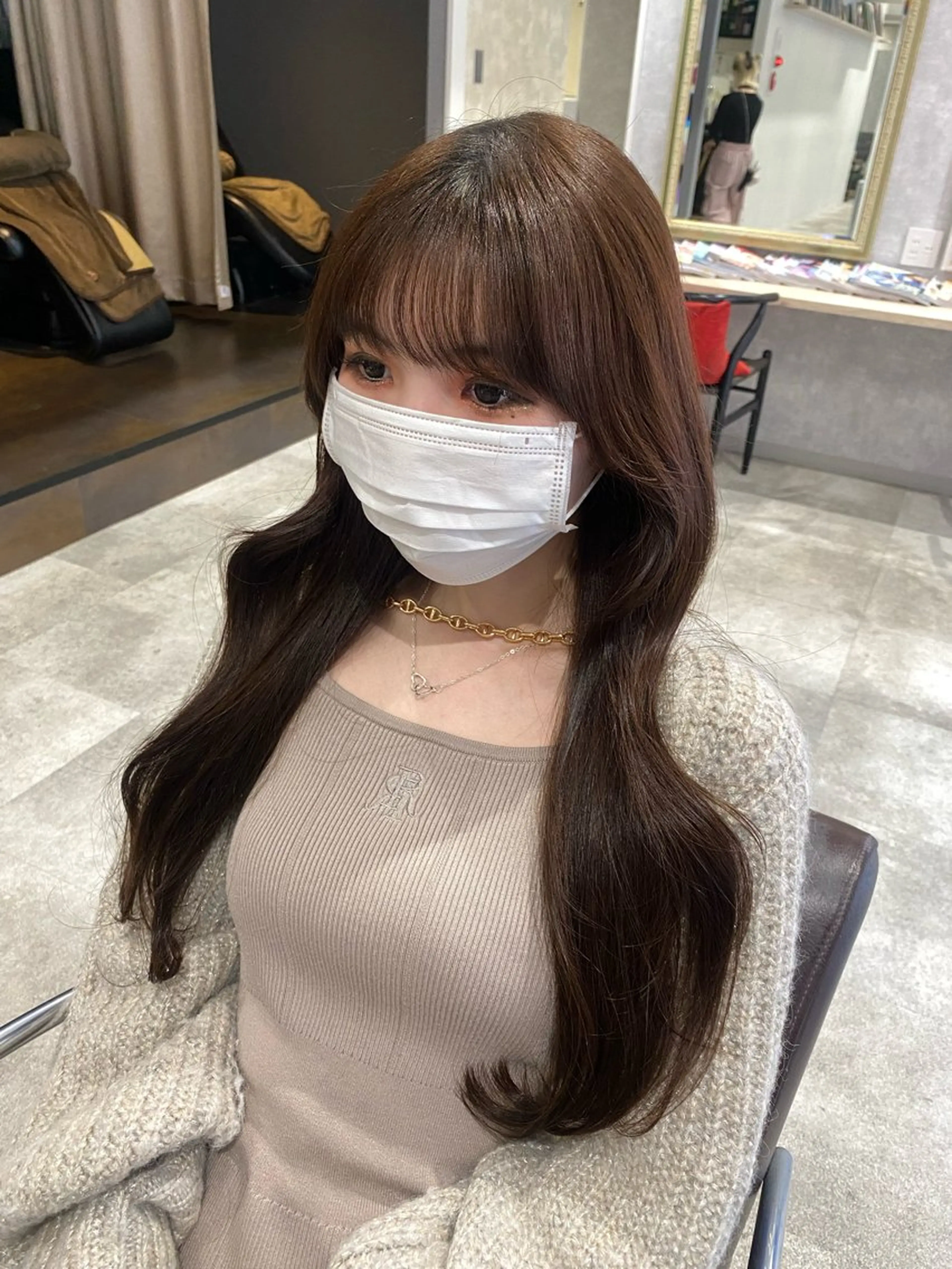 韓国風レイヤーカットの写真