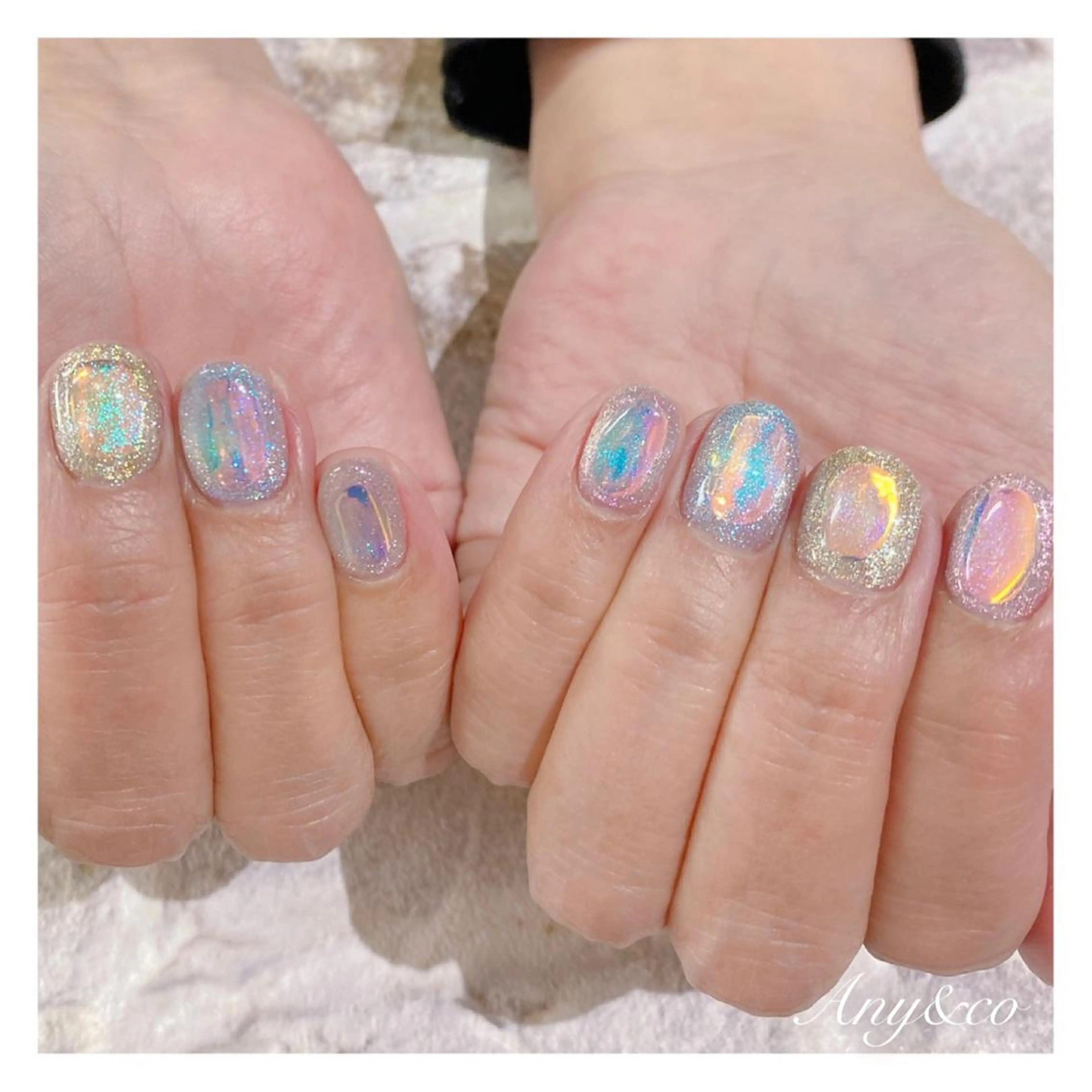 ネイル 氷ネイル・うるうるネイル ハンドネイル Any&co 【エニコ】のマツエク・マツパデザイン
