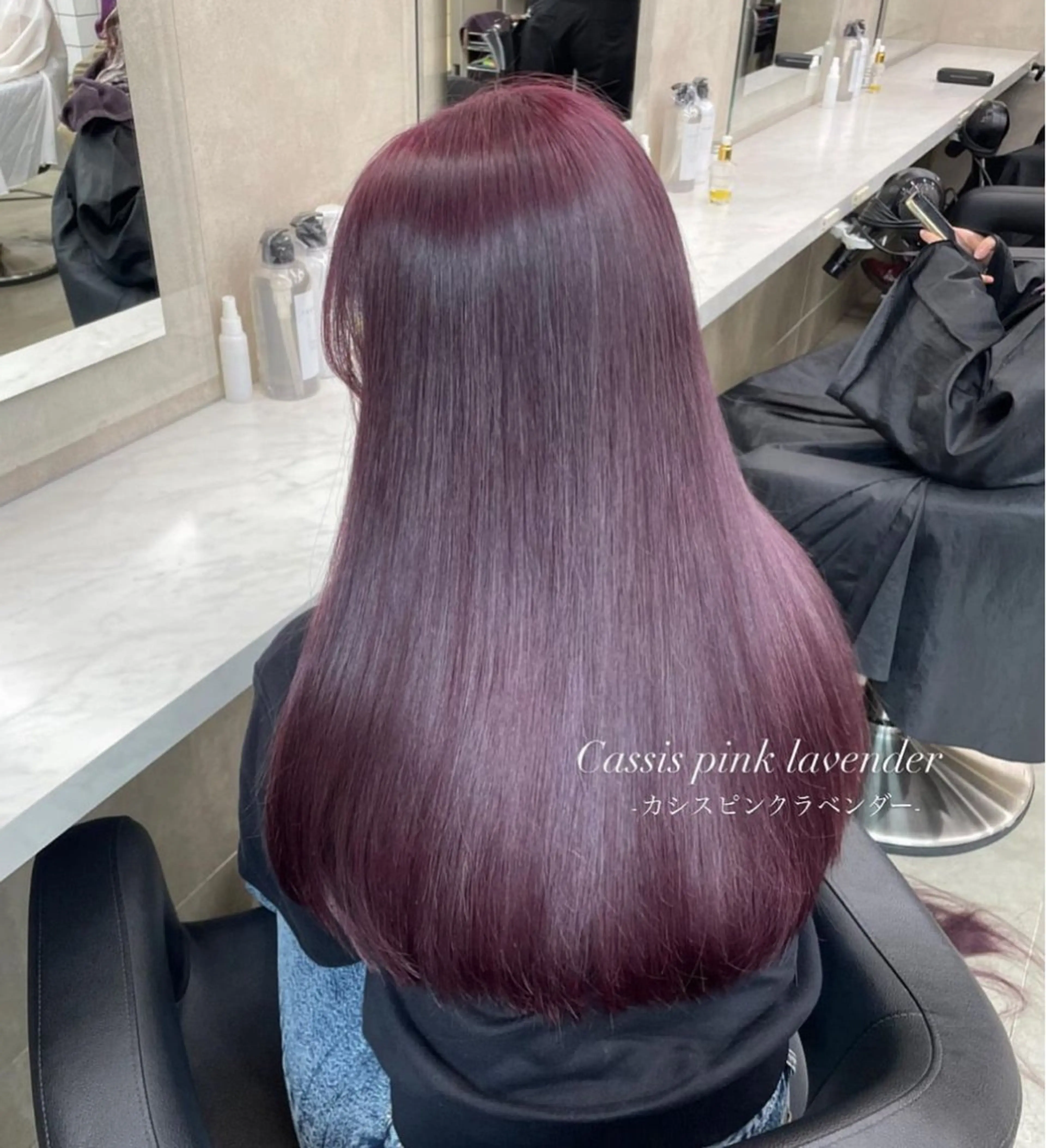 ミディアム カラー ブリーチ ブラウンカラー ケアブリーチ ラベンダーカラー ラベンダーピンク ヘアカラー トリートメント ヘッドスパ 表参道ハッシュカット レイヤー/リノンのヘアスタイル