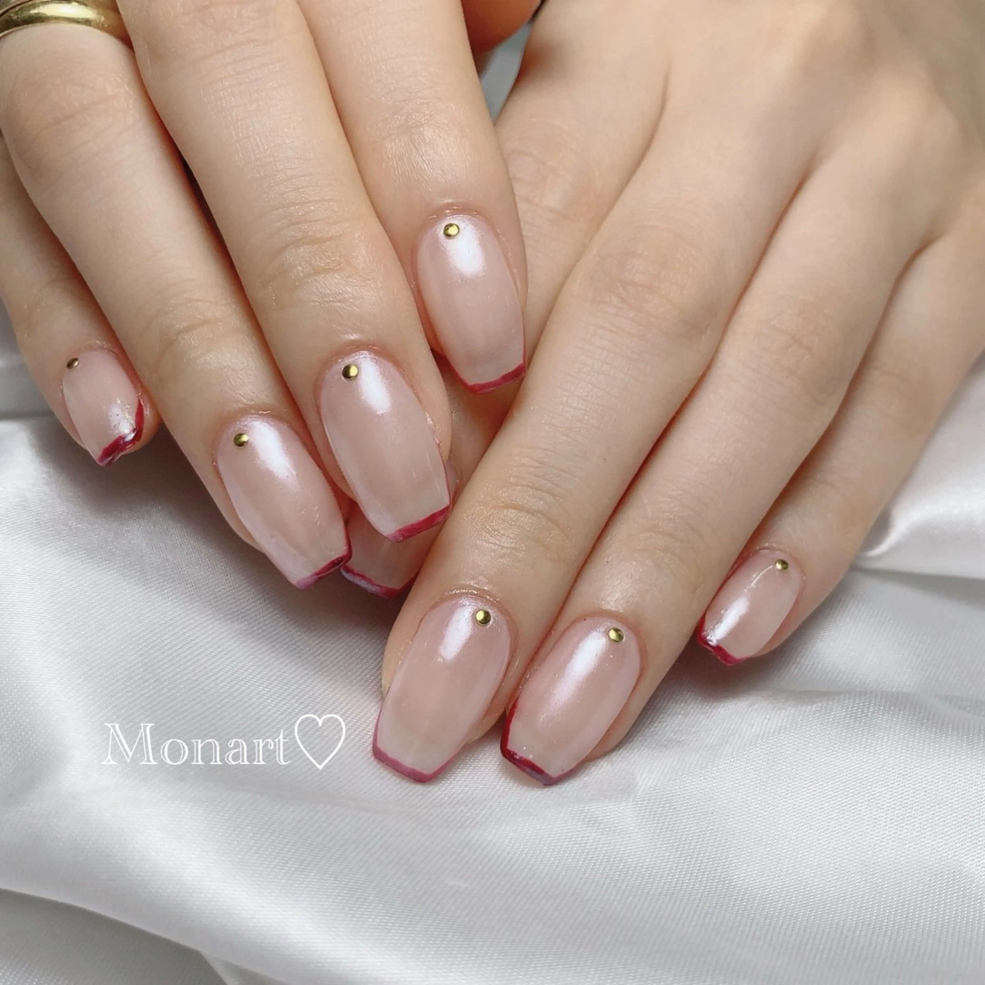 ネイル フレンチネイル ハンドネイル Monart♡ Misaoのネイルデザイン