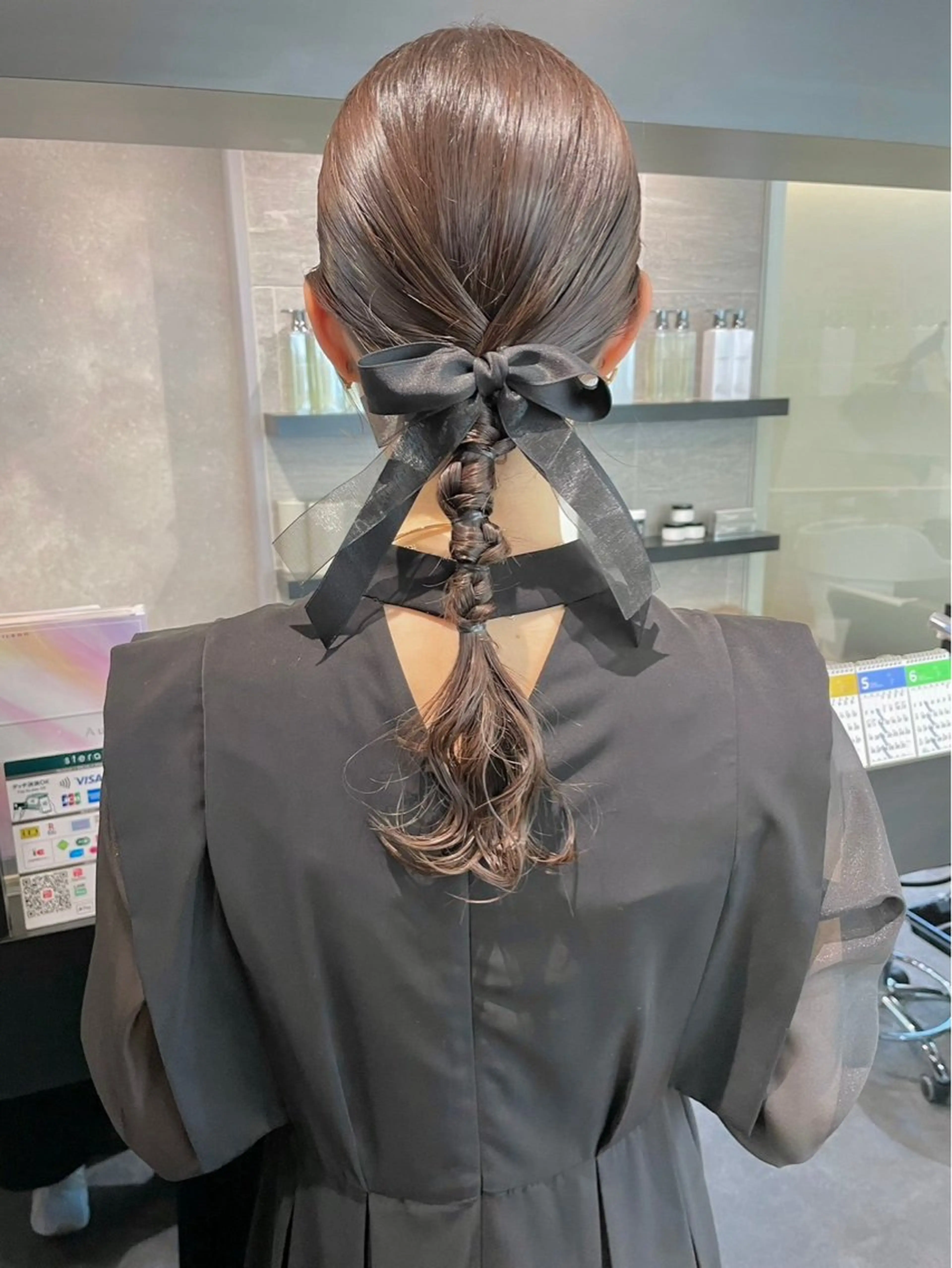 ミディアム ヘアアレンジ ブリーチなし ダブルカラー/ゆなのヘアスタイル