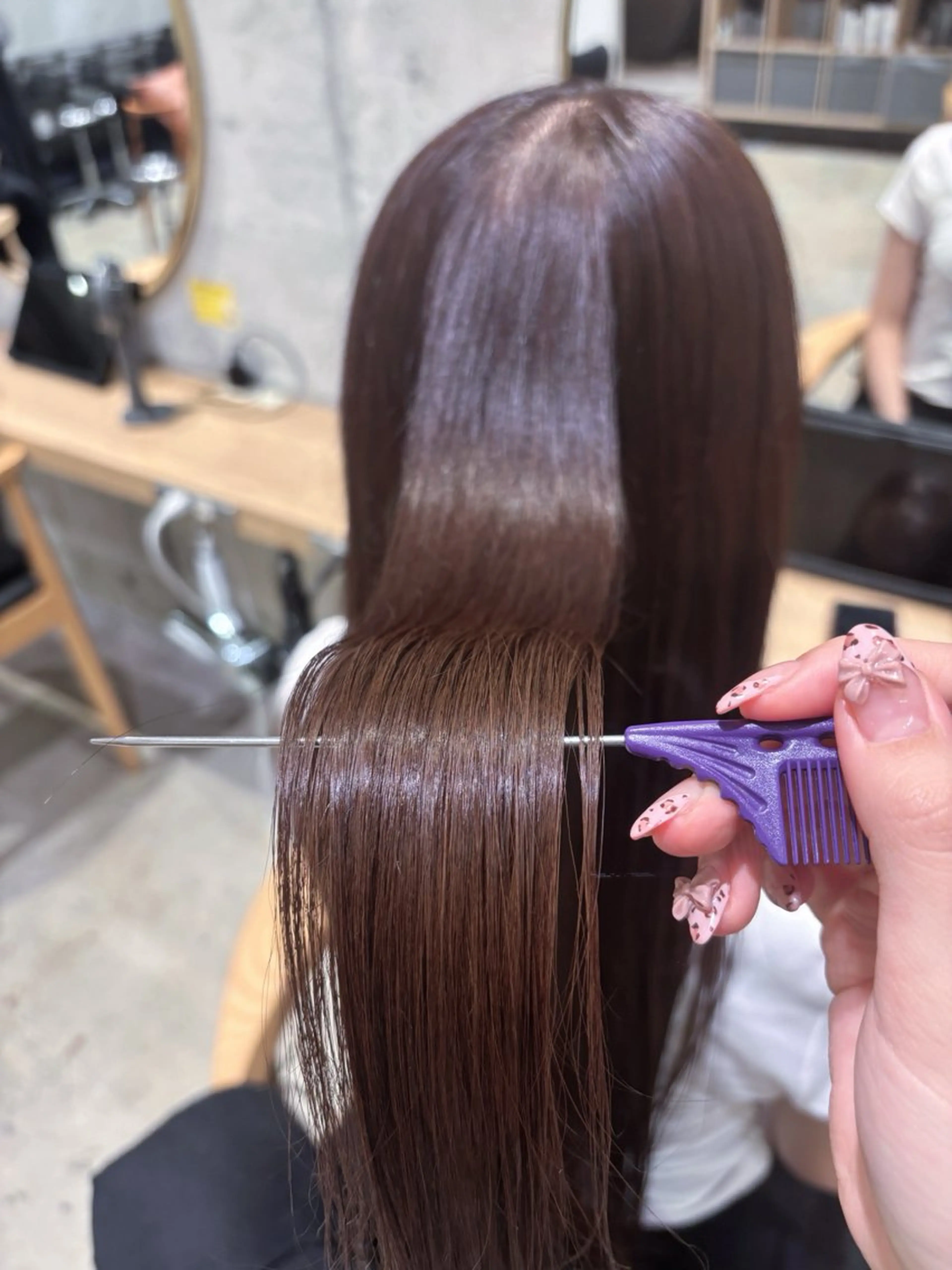 カラー ブラウンカラー 透明感カラー パープルブラウン ヘアカラー garden ayakaのヘアスタイル