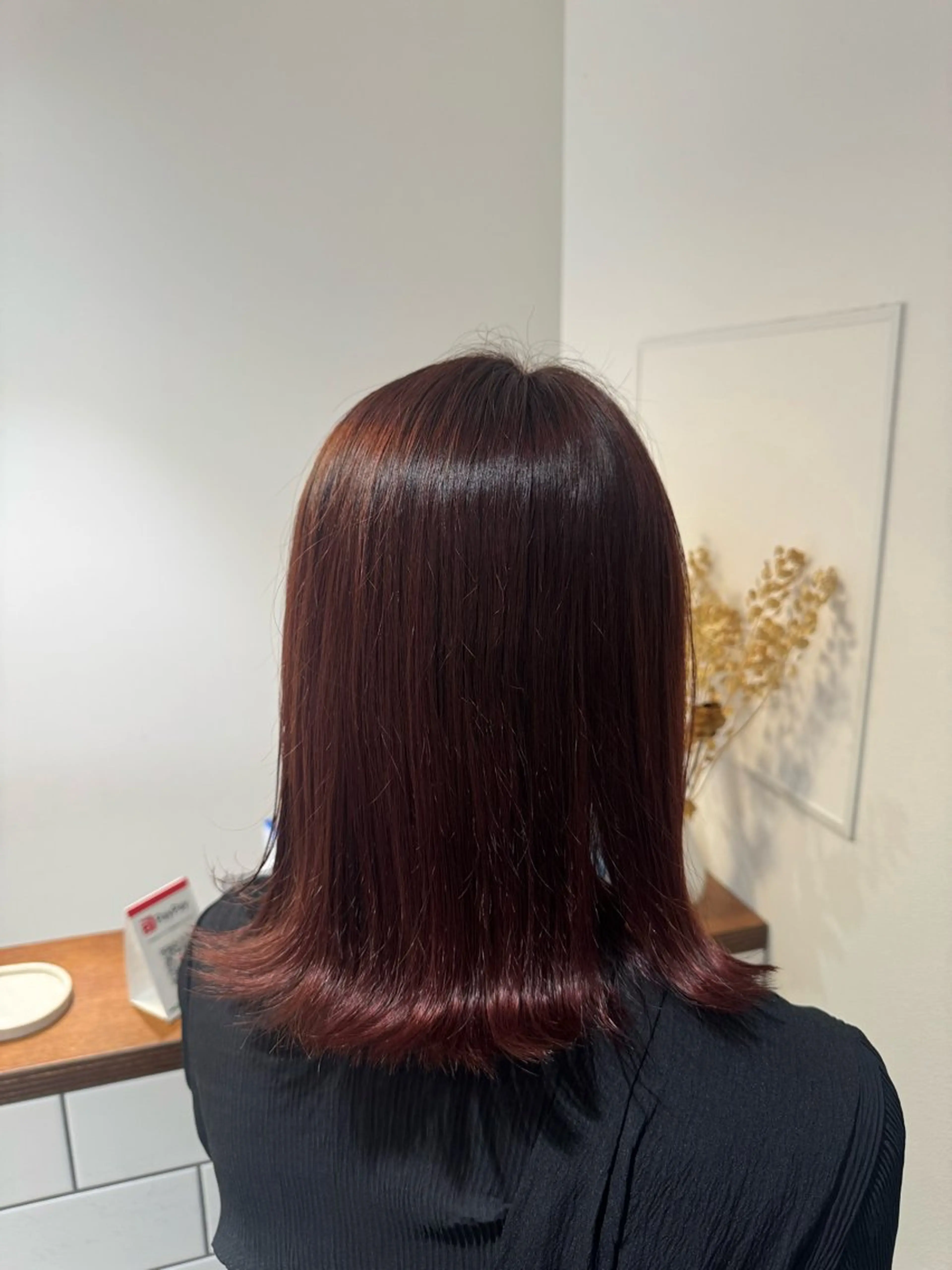 ミディアム カラー ヘアカラー 南舘 由奈のヘアスタイル