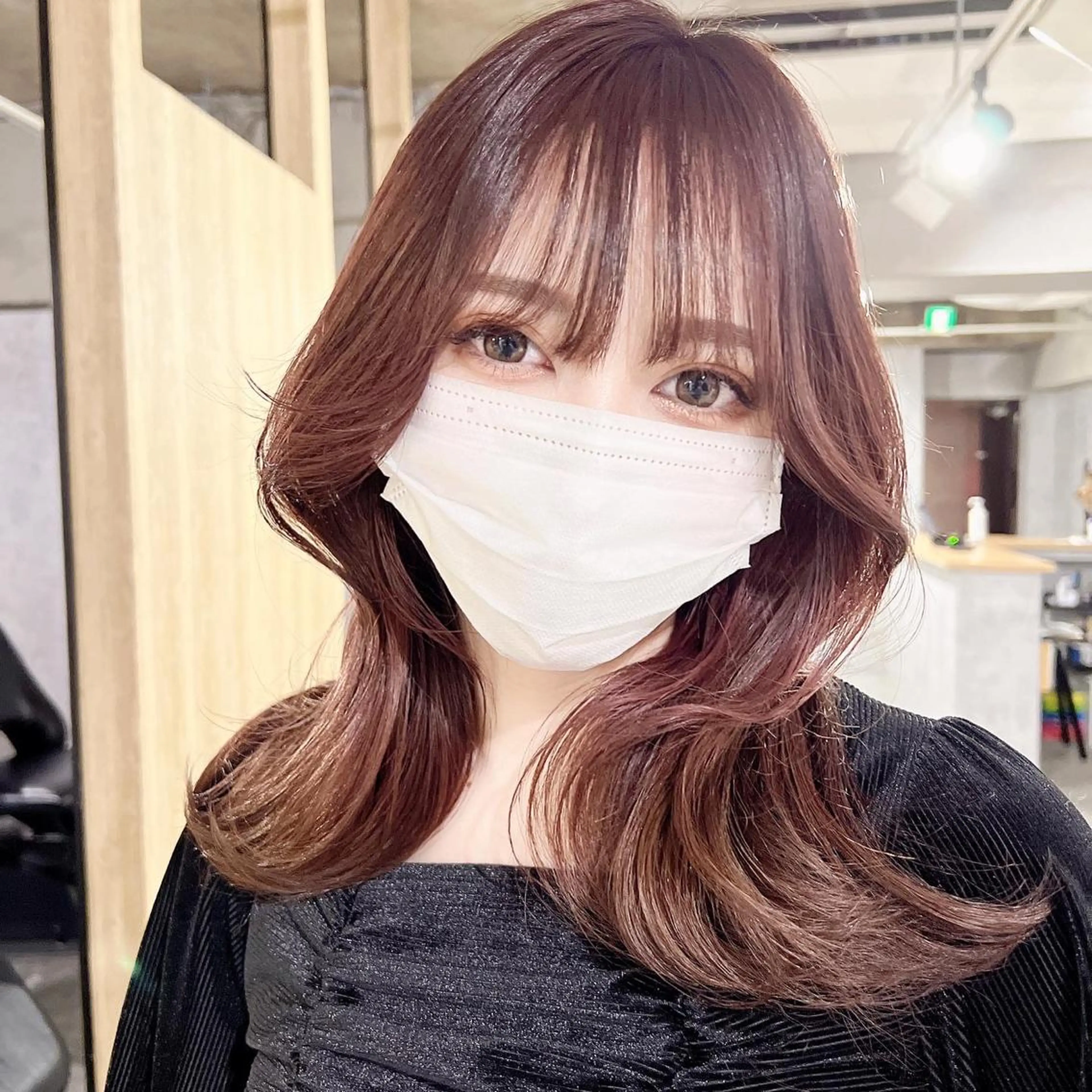 セミロング カラー 【韓国くびれ】ヘア 💕田中将吾のヘアスタイル