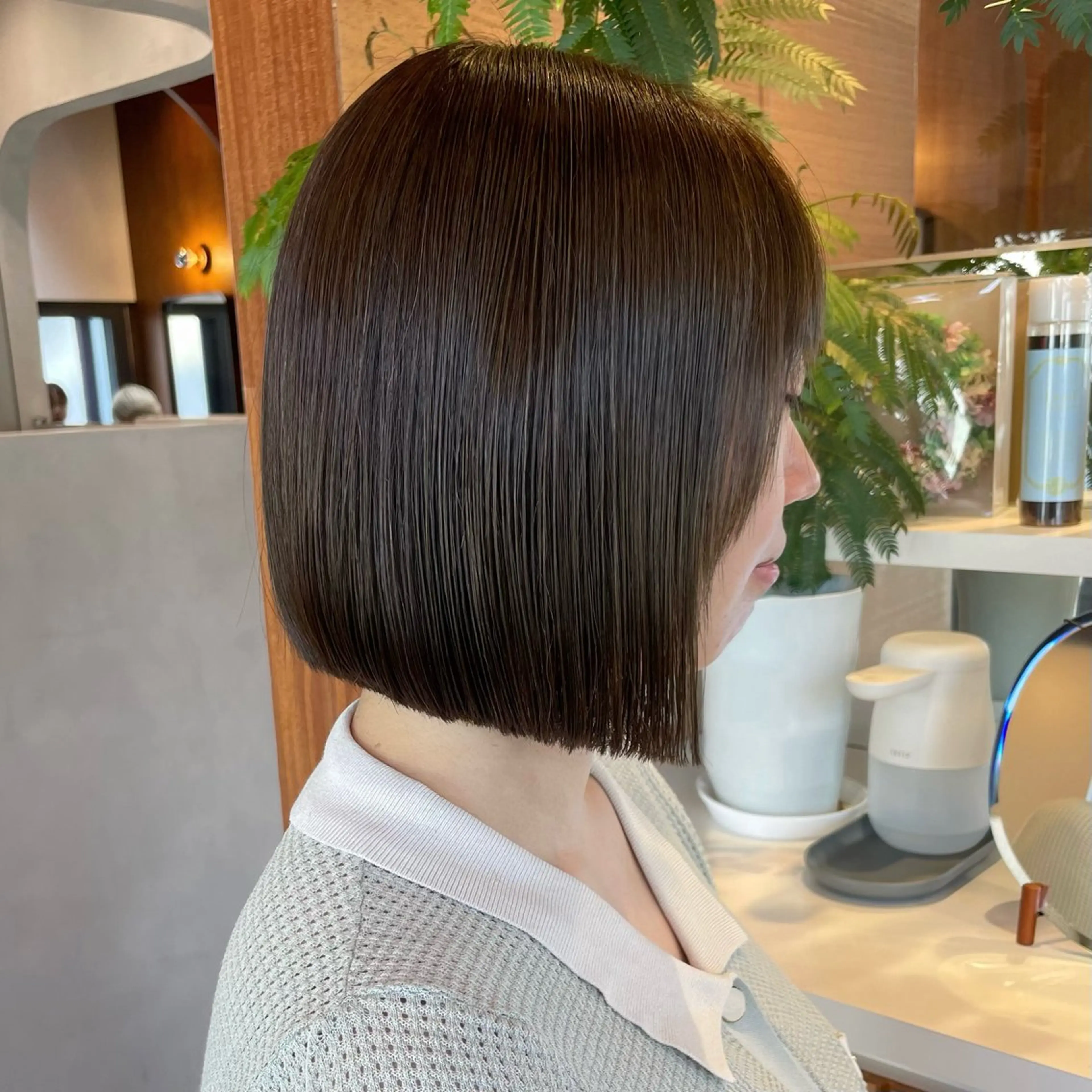 ショート カラー 透明感カラー 縮毛矯正 トリートメント カット ヘアカラー 縮毛矯正 トリートメント ボブ/縮毛矯正/ 韓国♡Natsukiのヘアスタイル